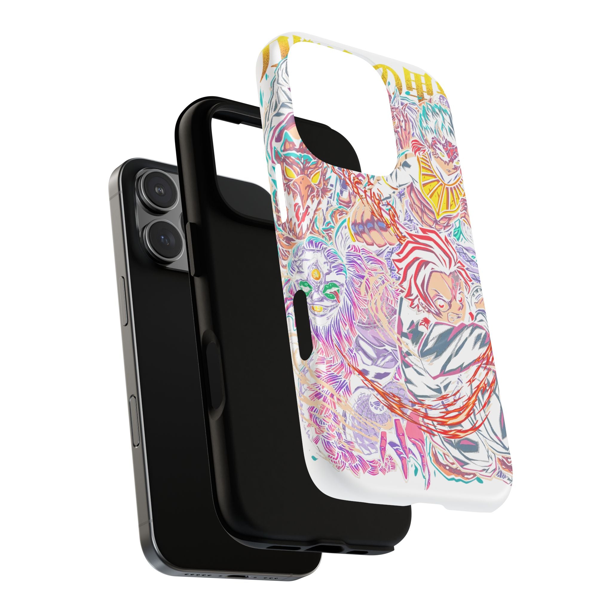 Anime Battle Phone Case — Colorful Demon Slayer Collage Magnetic Case