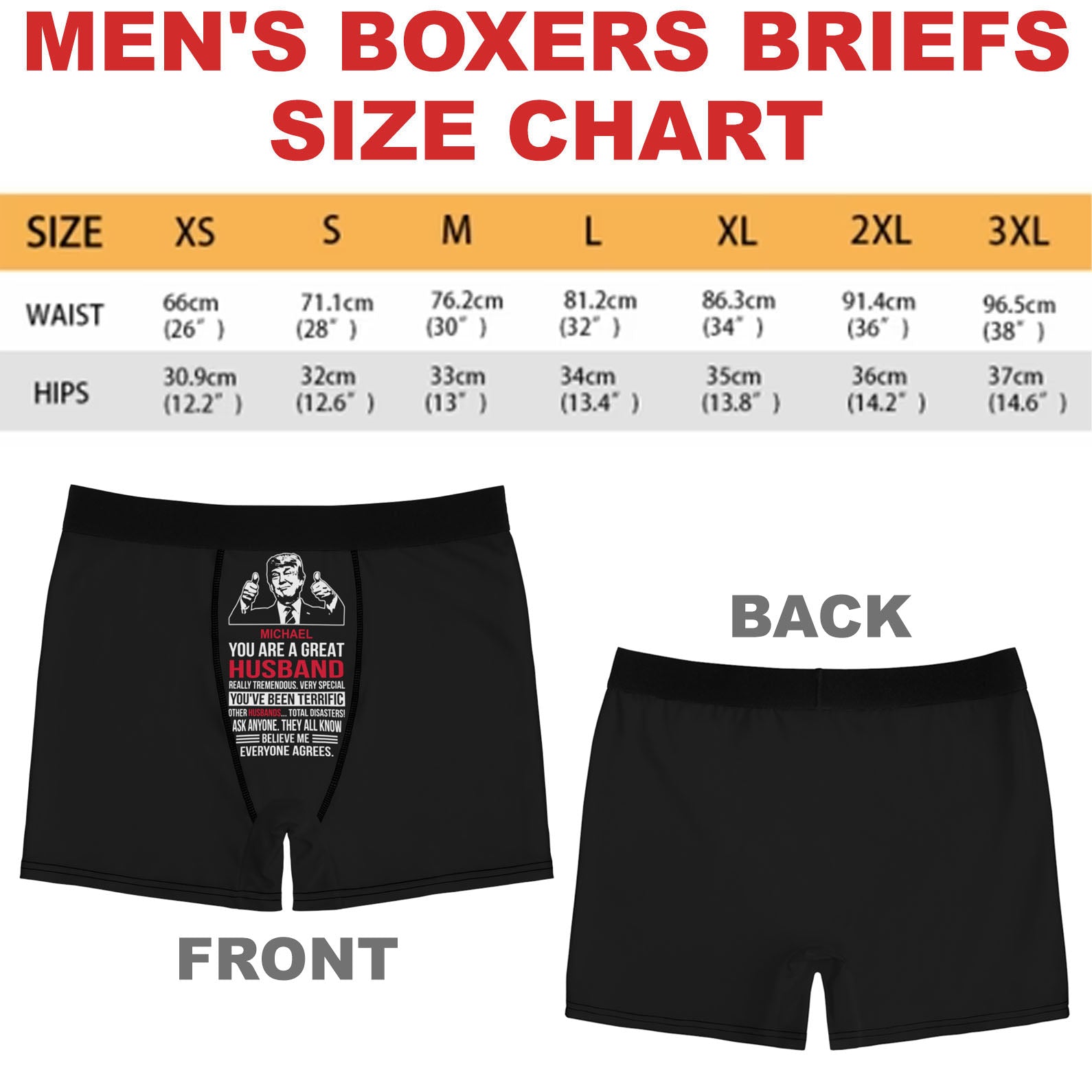 You are Great Husband Boyfriend | Custom Title and Name Trump Boxer Briefs | Personalized Gift for Husband, Valentines Day 680629 - GOP