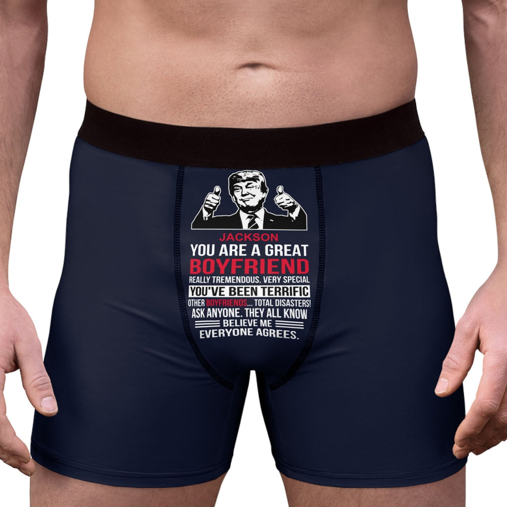 You are Great Husband Boyfriend | Custom Title and Name Trump Boxer Briefs | Personalized Gift for Husband, Valentines Day 680629 - GOP