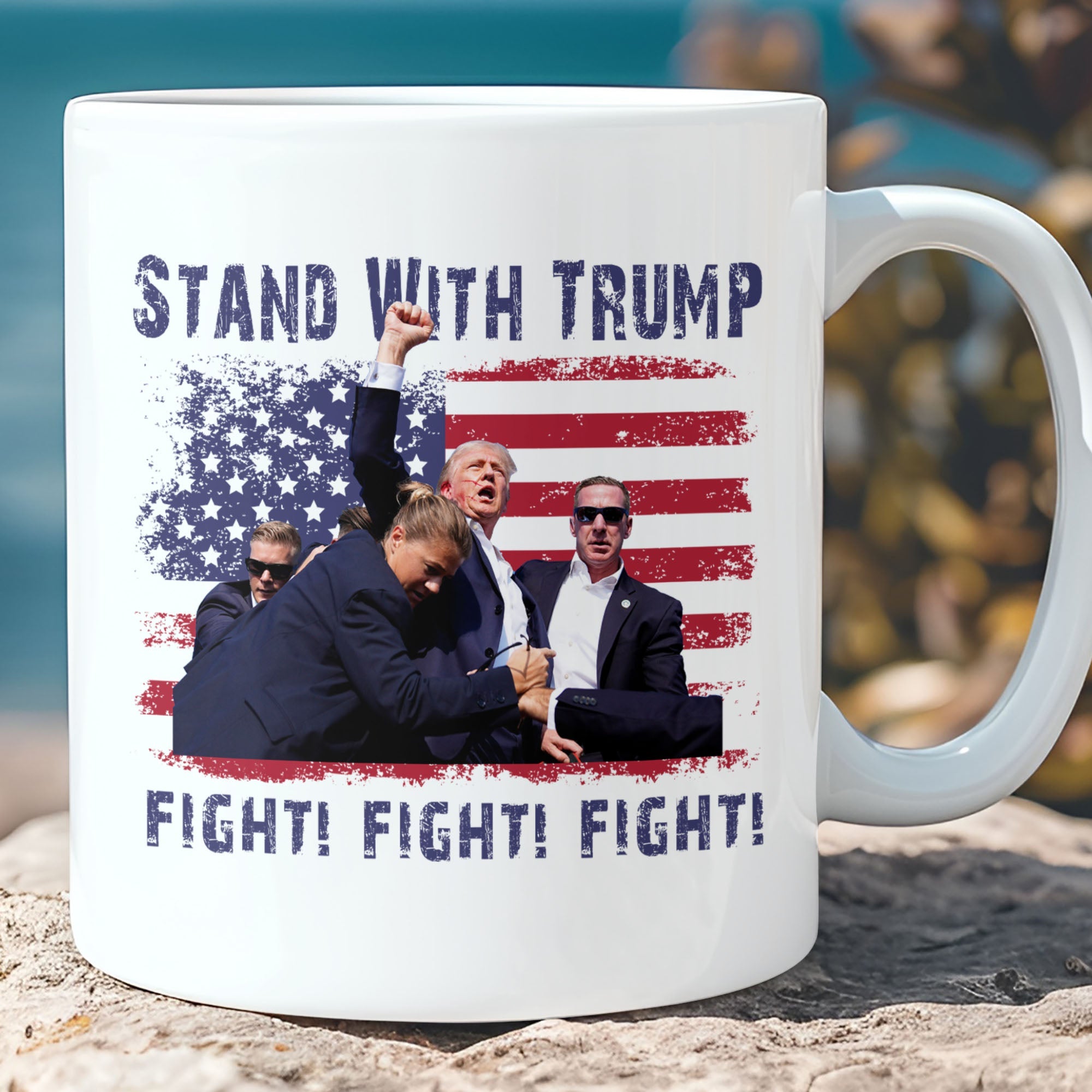 Stand With Trump | Trump Fight 2024 Mug | Trump Pennsylvania Rally | Trump Fight Mug T1132 - GOP