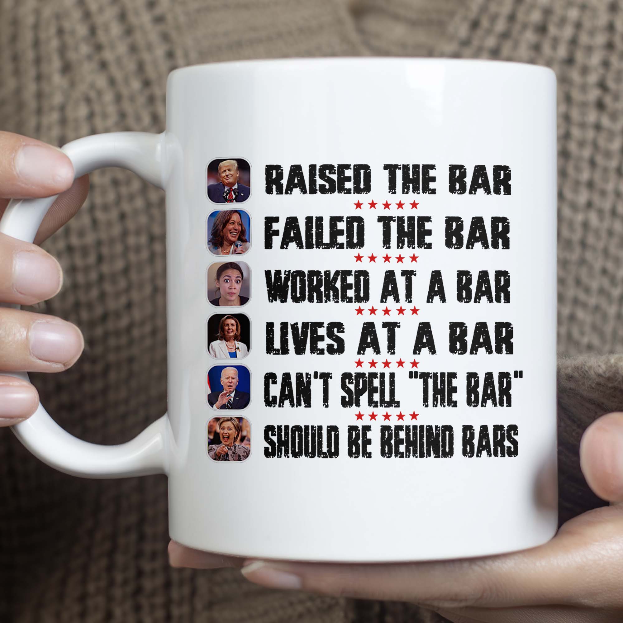 Trump Raised The Bar Harris Failed The Bar Mug | Political Mug T1213 - GOP