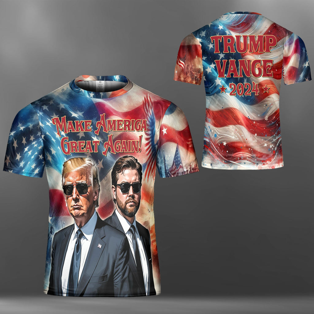 Trump Vance 2024 Make America Great Again | Trump 2024 3D Shirt | JD Vance Shirt | Trump Supporters All-Over Printed T-Shirt C1225 - GOP