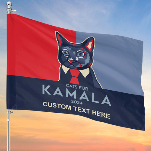 Cats For Kamala Flag | Kamala Harris 2024 Flag | Democrat Garden Flag House Flag T1247 - KH2