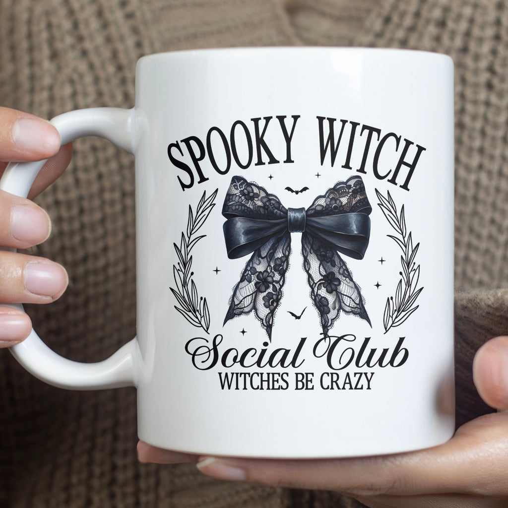 Spooky Witch Social Club Mug, Witches Halloween Mug, Halloween Mug T1305