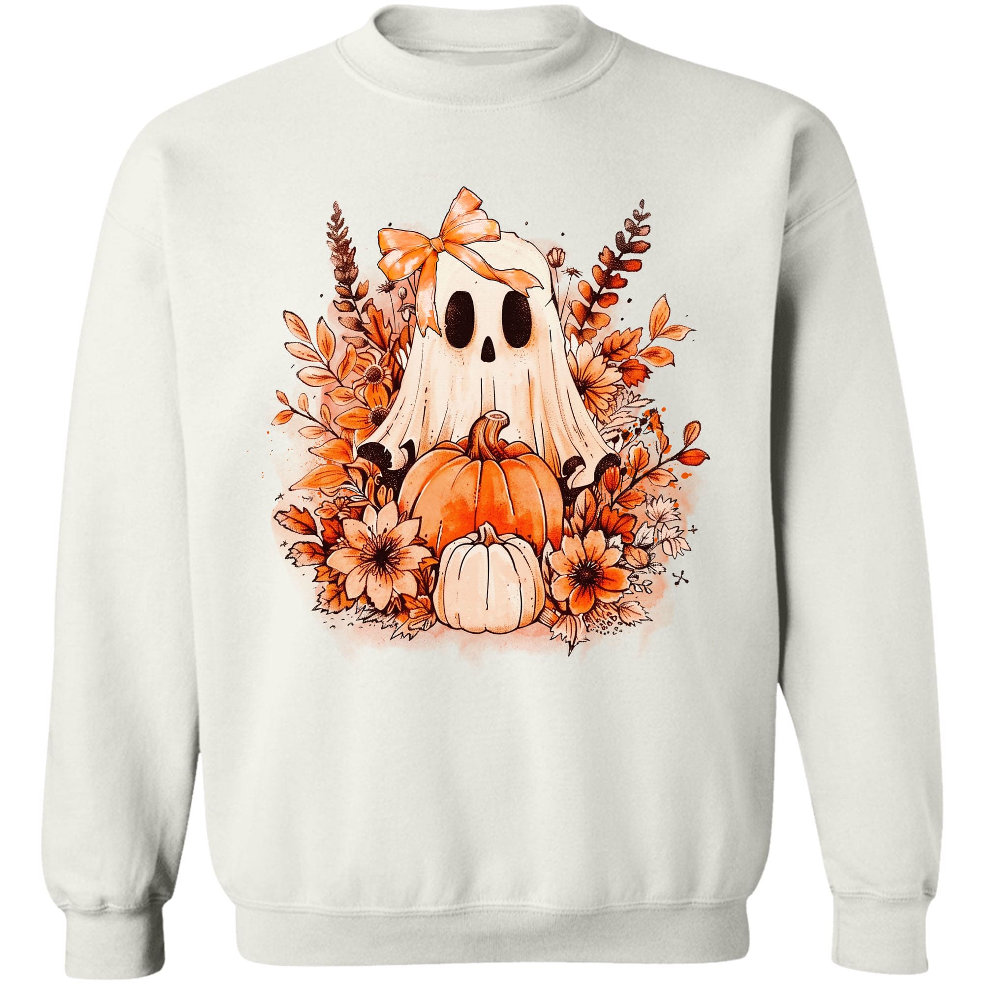 Retro Ghost Pumpkin, Spooky Ghost Shirt, Fall Halloween Shirt, Halloween Sweatshirt T1337