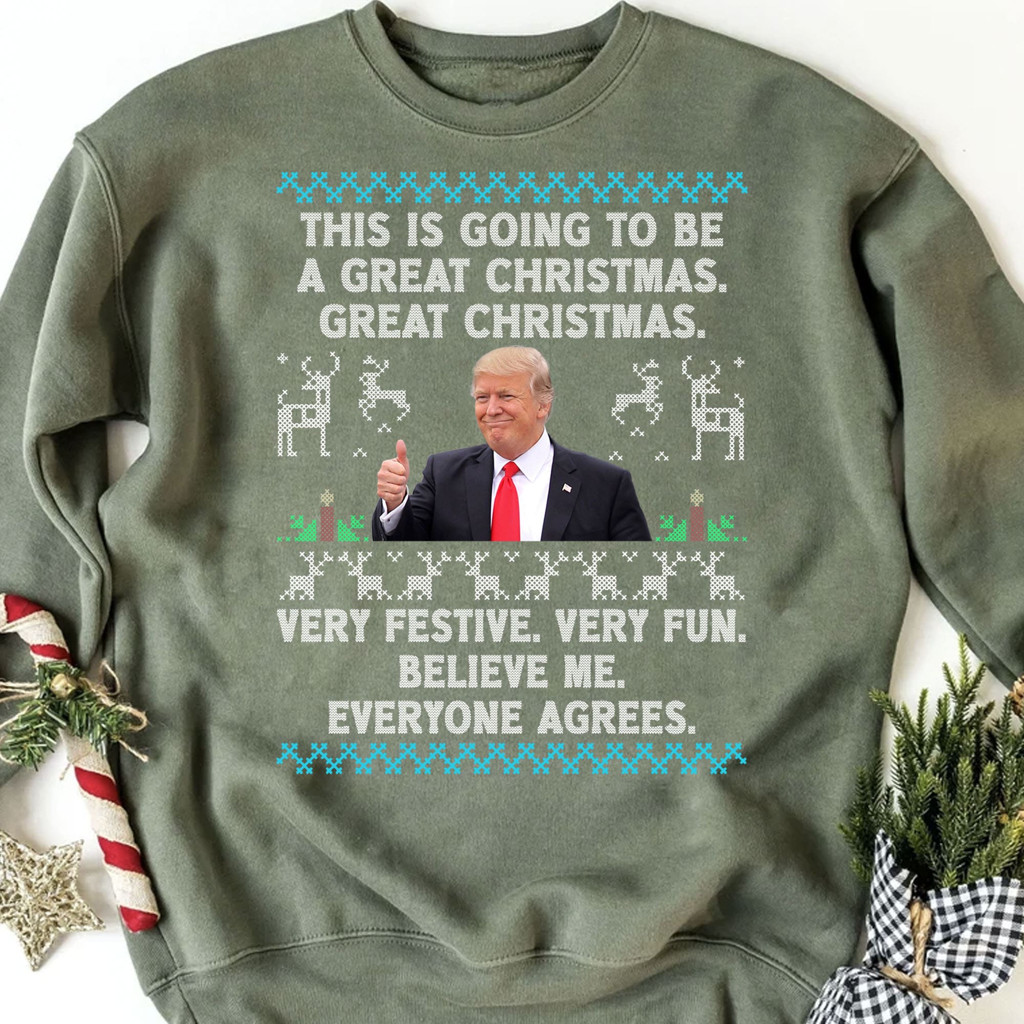 This Is Going To Be A Great Christmas, Funny Trump Ugly Sweater, Trump 2024 Sweatshirt, Trump Supporters Christmas Sweatshirt T1377 - GOP