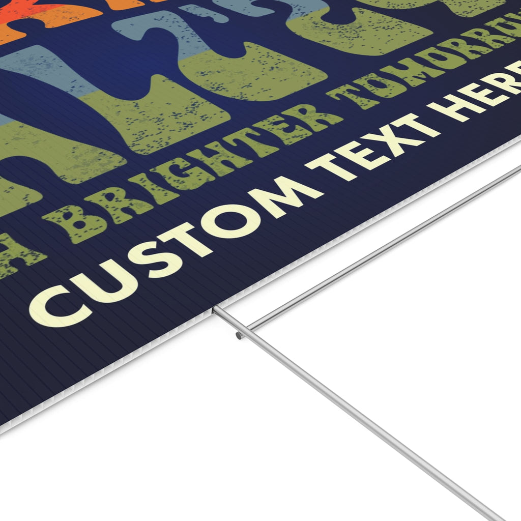 Harris Walz Retro For A Brighter Tomorrow Yard Sign | Kamala Harris 2024 Yard Sign | Democrat Yard Sign T1422 - KH2