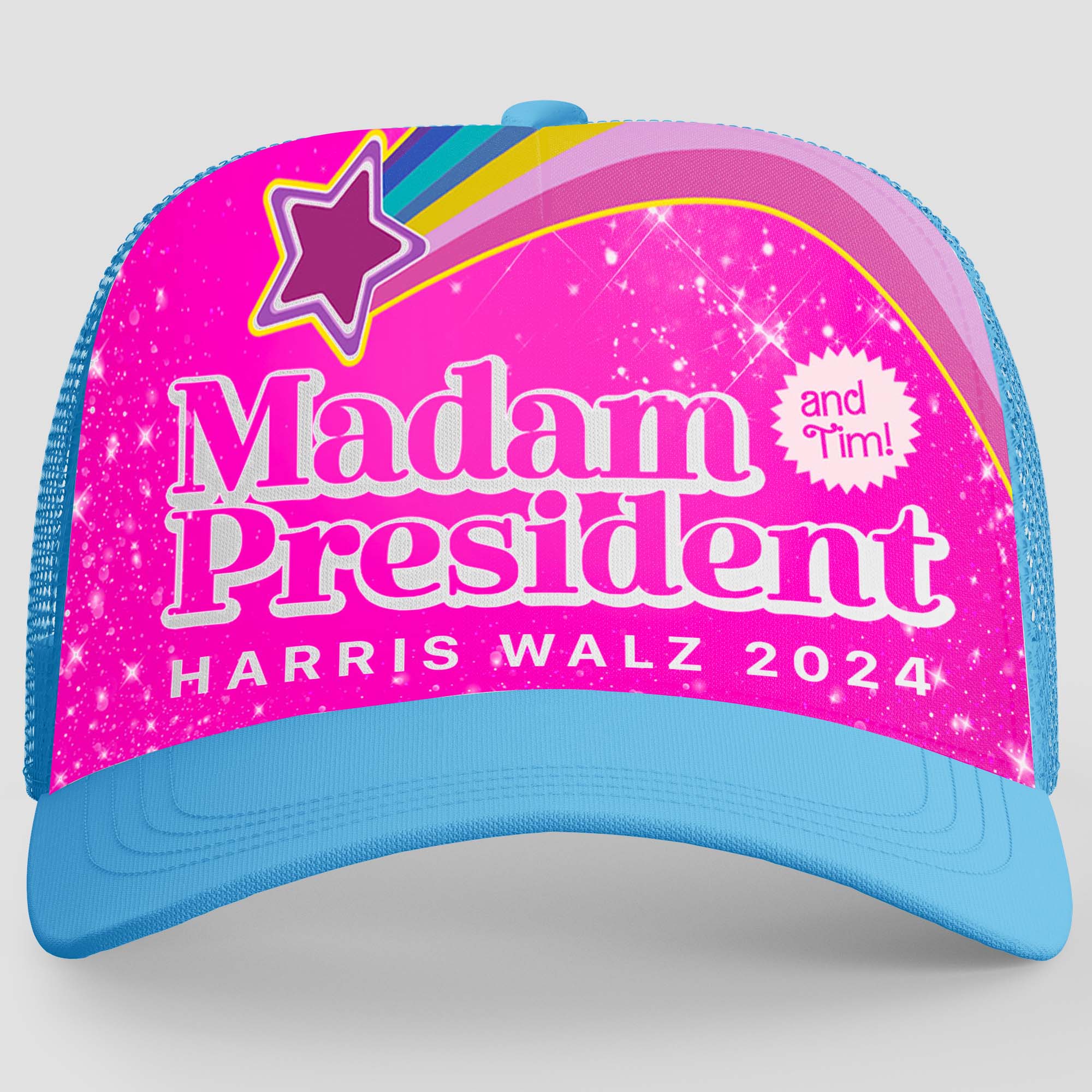 Madam President Cap | Harris Walz 2024 Cap | Kamala Harris 2024 Trucker Cap Hat K1482 - KH2