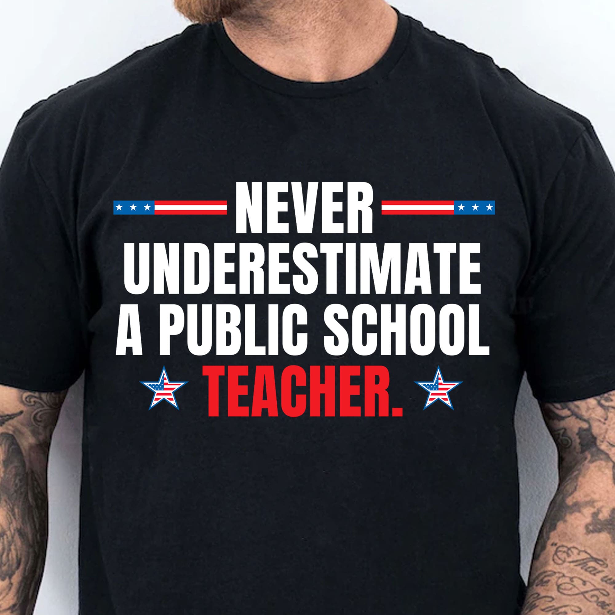 Never Underestimate A Public School Teacher Shirt | Kamala Harris 2024 Shirt | Democrat Shirt Dark T1550 - KH2