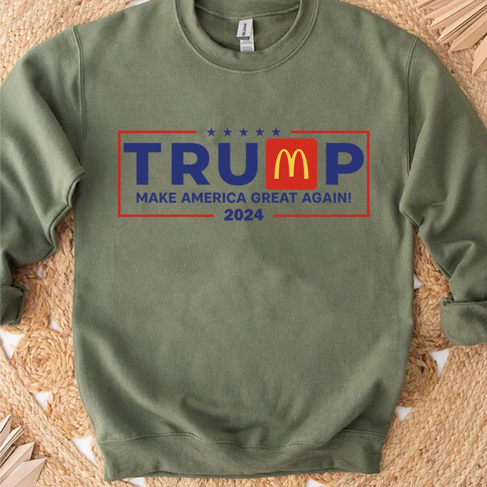 Trump Make America Great Again Sweatshirt, Trendy Trump McDonalds Sweatshirt, Trump Supporters 2024 Ugly Sweatshirt T1624 - GOP