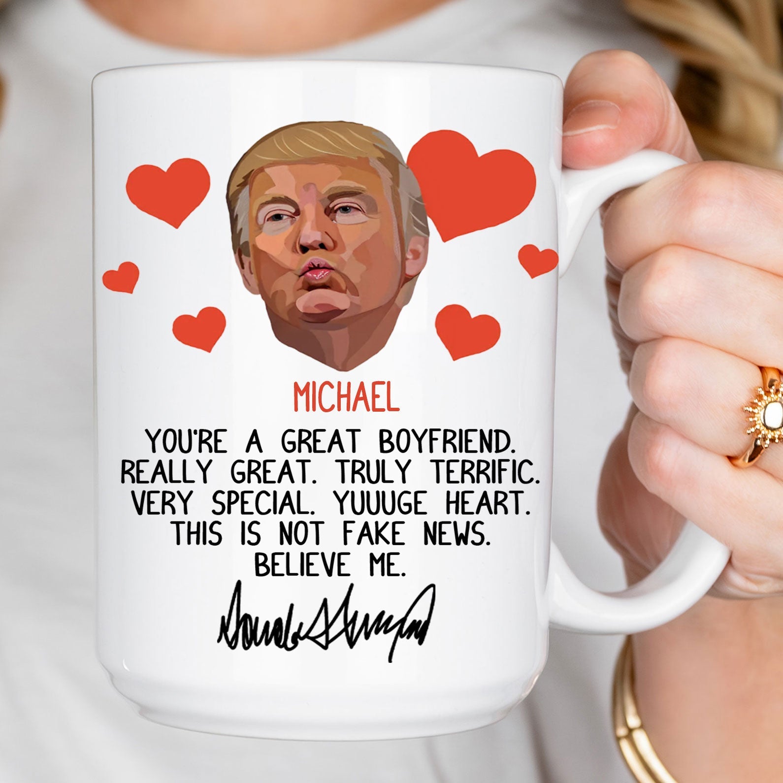 You're Great Husband Really Great, Funny Trump Coffee Mug, Valentine Gifts For Husband Boyfriend Wife Girlfriend 681810 - GOP