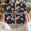 Personalized Christmas Wrapping Paper | Custom Name and Number America Football Wrapping Paper | Custom Christmas Gift Ideas for Friends, Family 681846