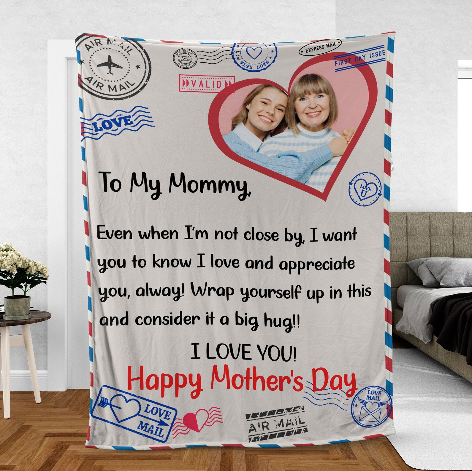 I Love And Appreciate You Mom, Personalized Mom Blanket, Custom Photo Blanket, Letter To Mom Blanket, Mother's Day Gift, Gift for Mom, Gift for Wife - 682065