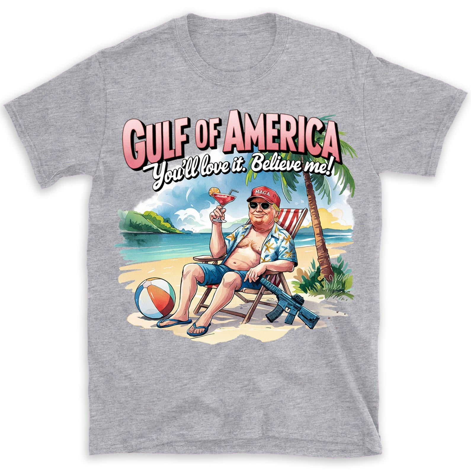 Trump Gulf of America, Humorous Trump Sweatshirt, Funny Trump President Bright Shirt 682086 - GOP