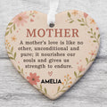 Custom Present For Mother Heart Shape Ornament, Personalized Custom Name Mothers Day Ceramic Ornament, Family Gift, Gift for Mom, Gift for Wife 682127