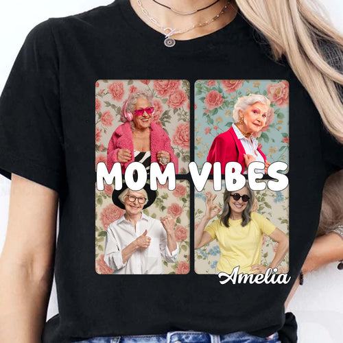 Custom 90s Retro Mom Vibes Shirt,  Funny Personalized Custom Tee Shirt, Gift for Mother's Day, Gift for Mom, Gift for Wife 682129