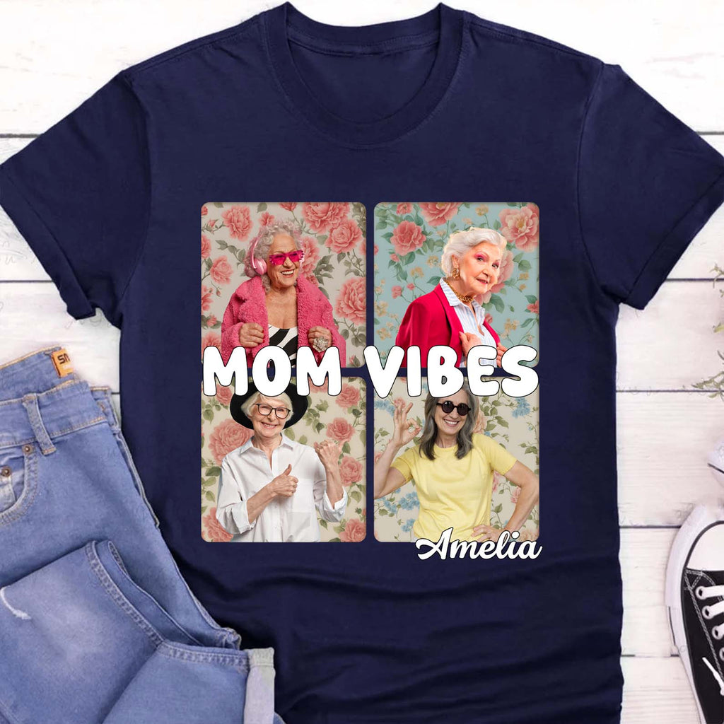 Custom 90s Retro Mom Vibes Shirt,  Funny Personalized Custom Tee Shirt, Gift for Mother's Day, Gift for Mom, Gift for Wife 682129