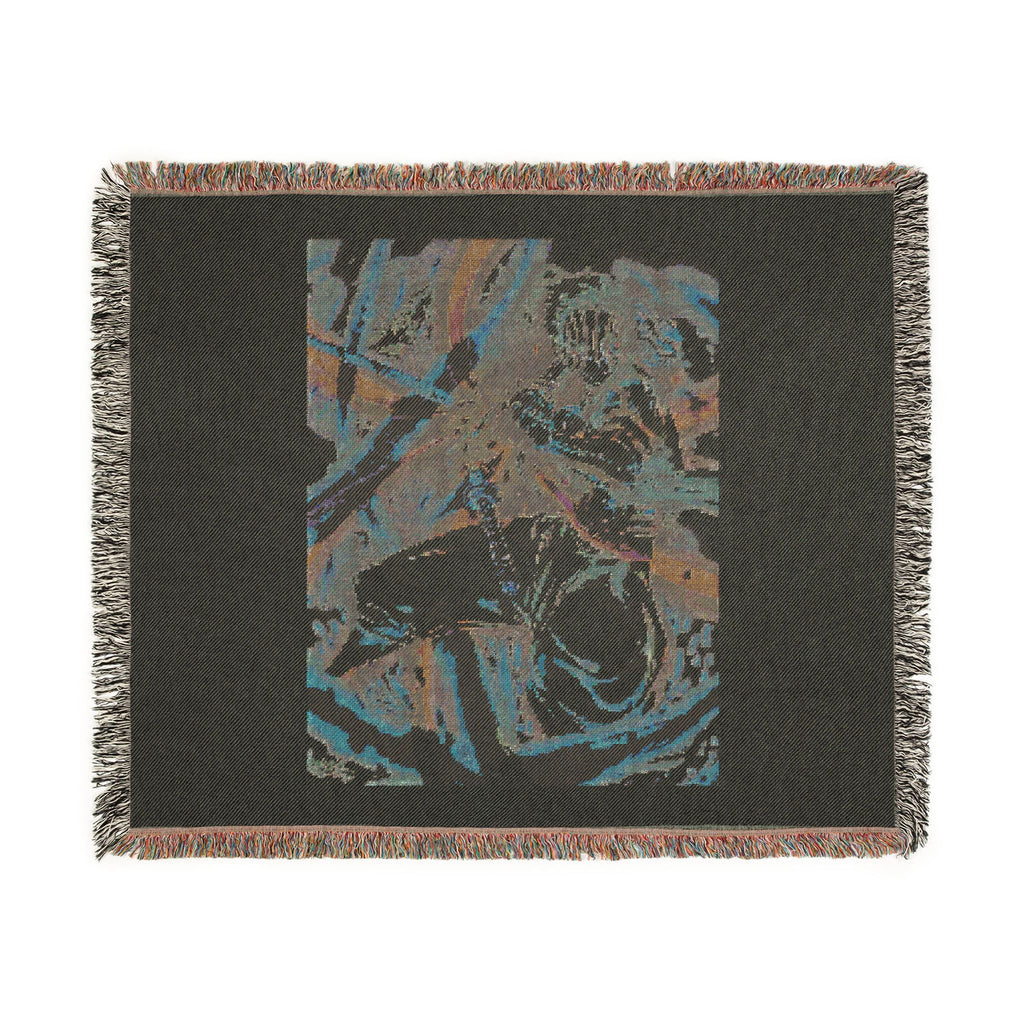 Woven Blanket — Retro Anime Pilot Illustration Throw
