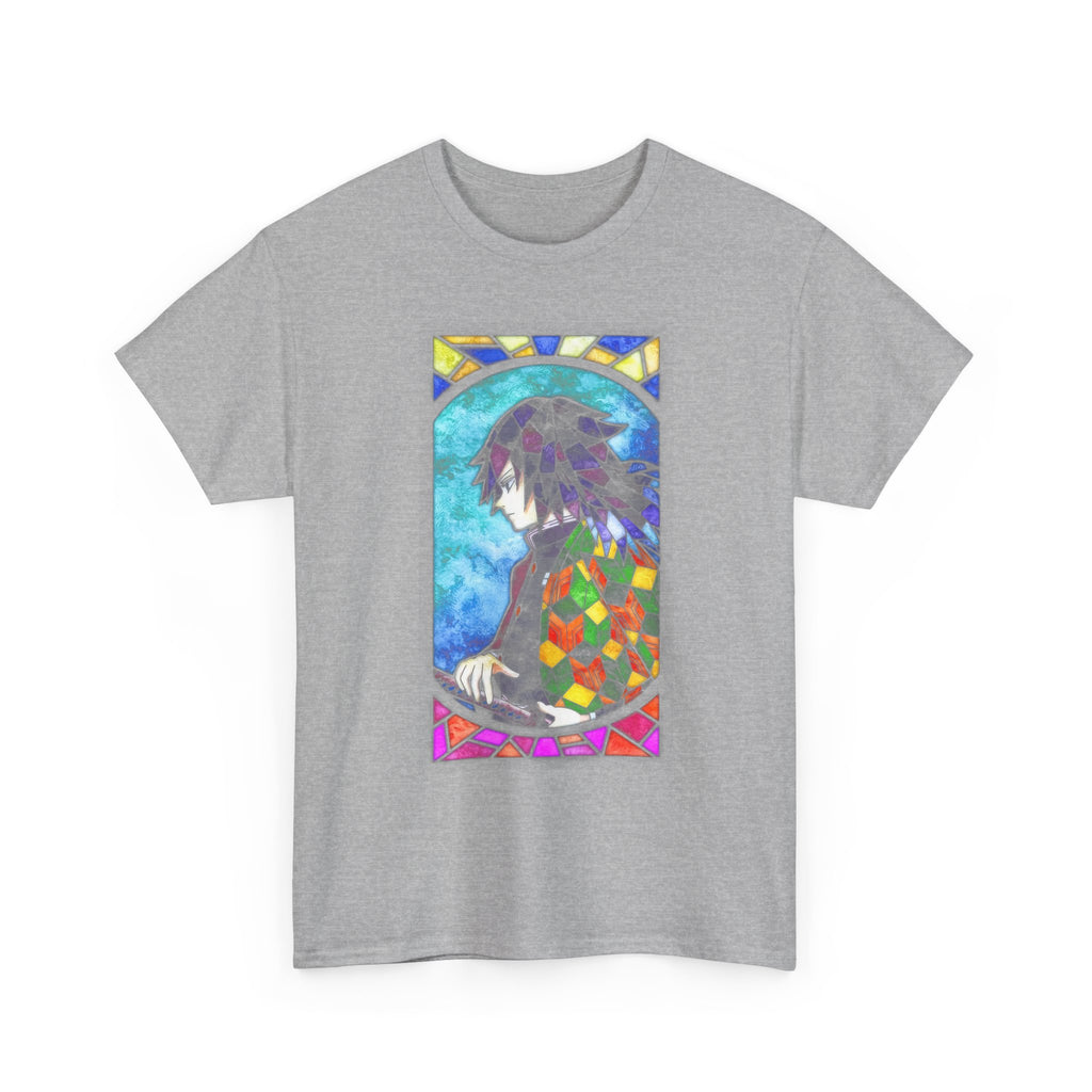 Stained Glass Owl T-Shirt — Colorful Mosaic Bird Graphic Tee