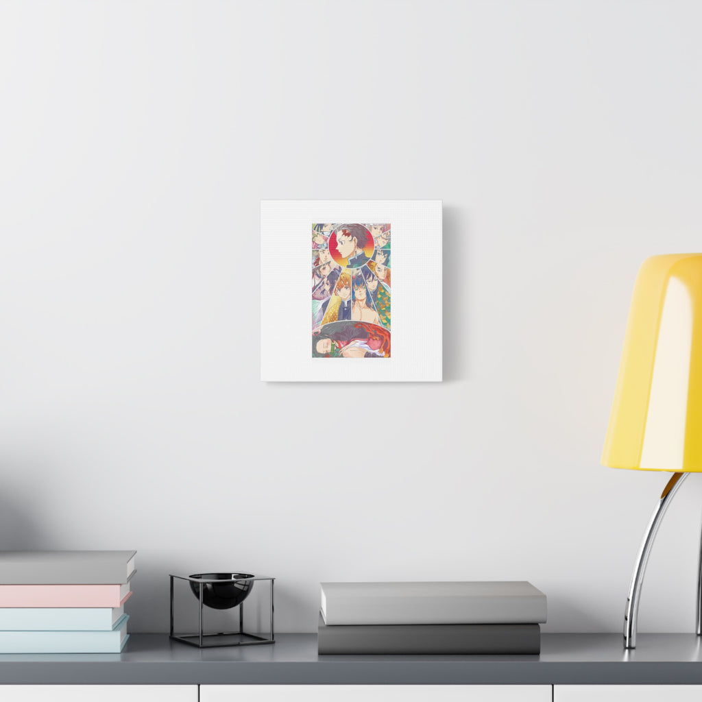Anime Character Collage Matte Canvas Print - Stretched Wall Art