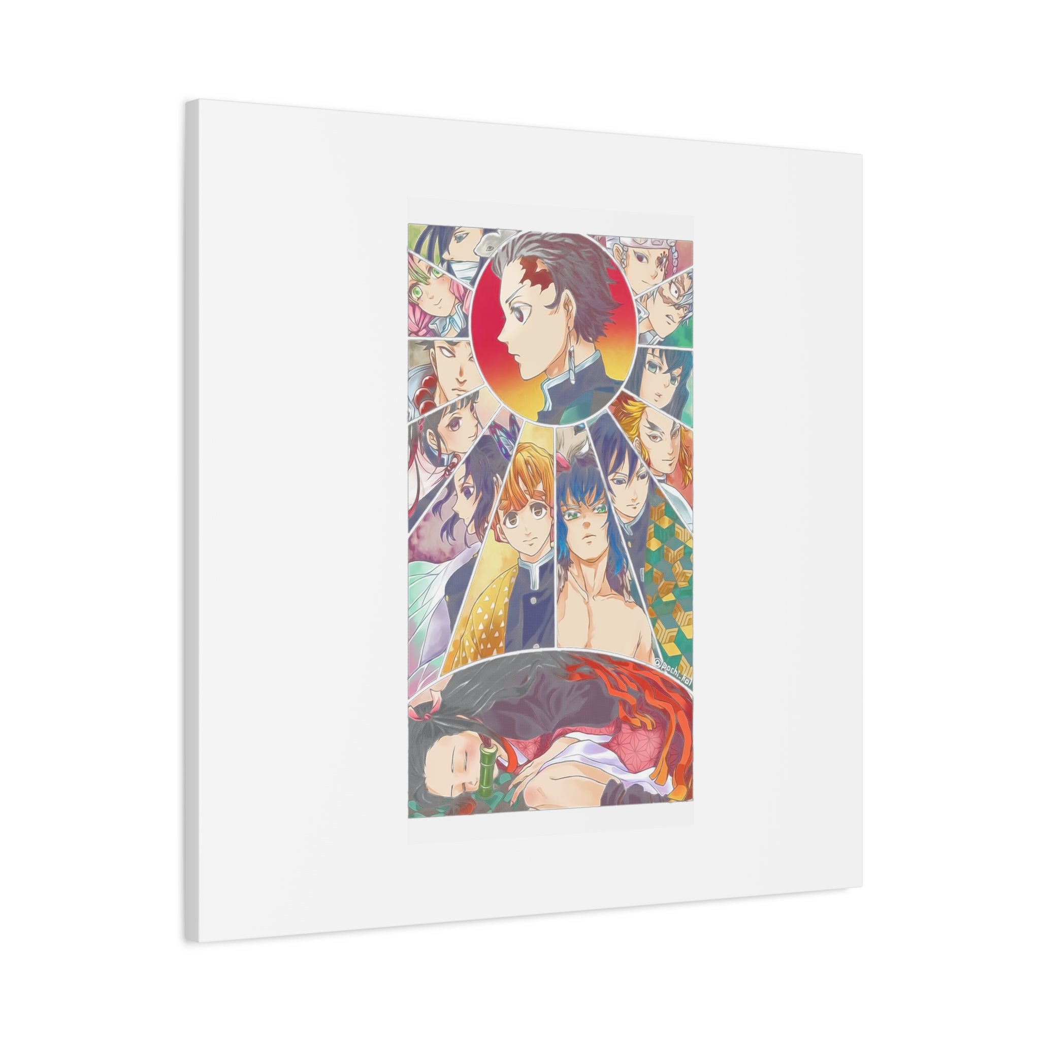Anime Character Collage Matte Canvas Print - Stretched Wall Art