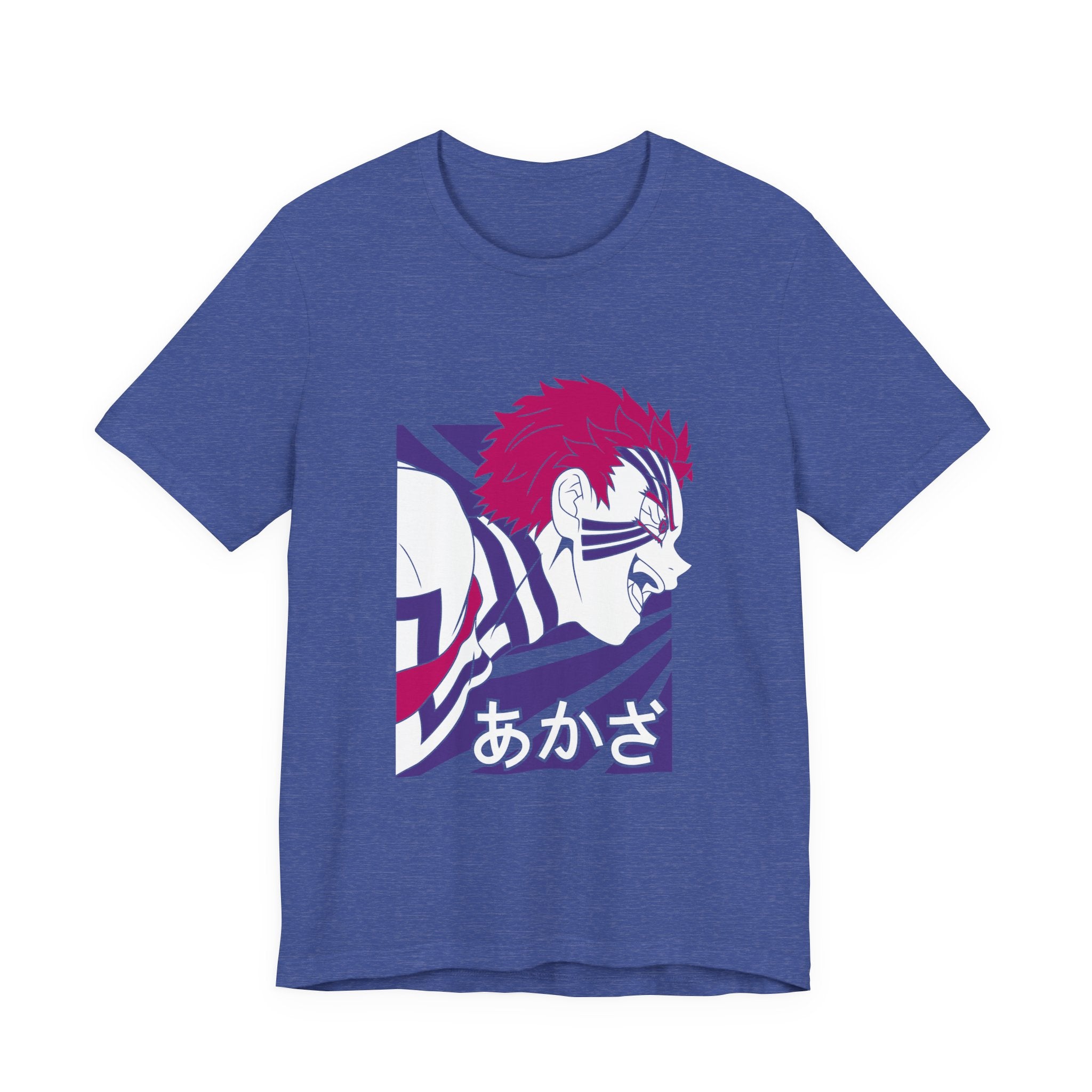 Anime Tiger Face T‑Shirt — Stylized Red & Purple Graphic Tee