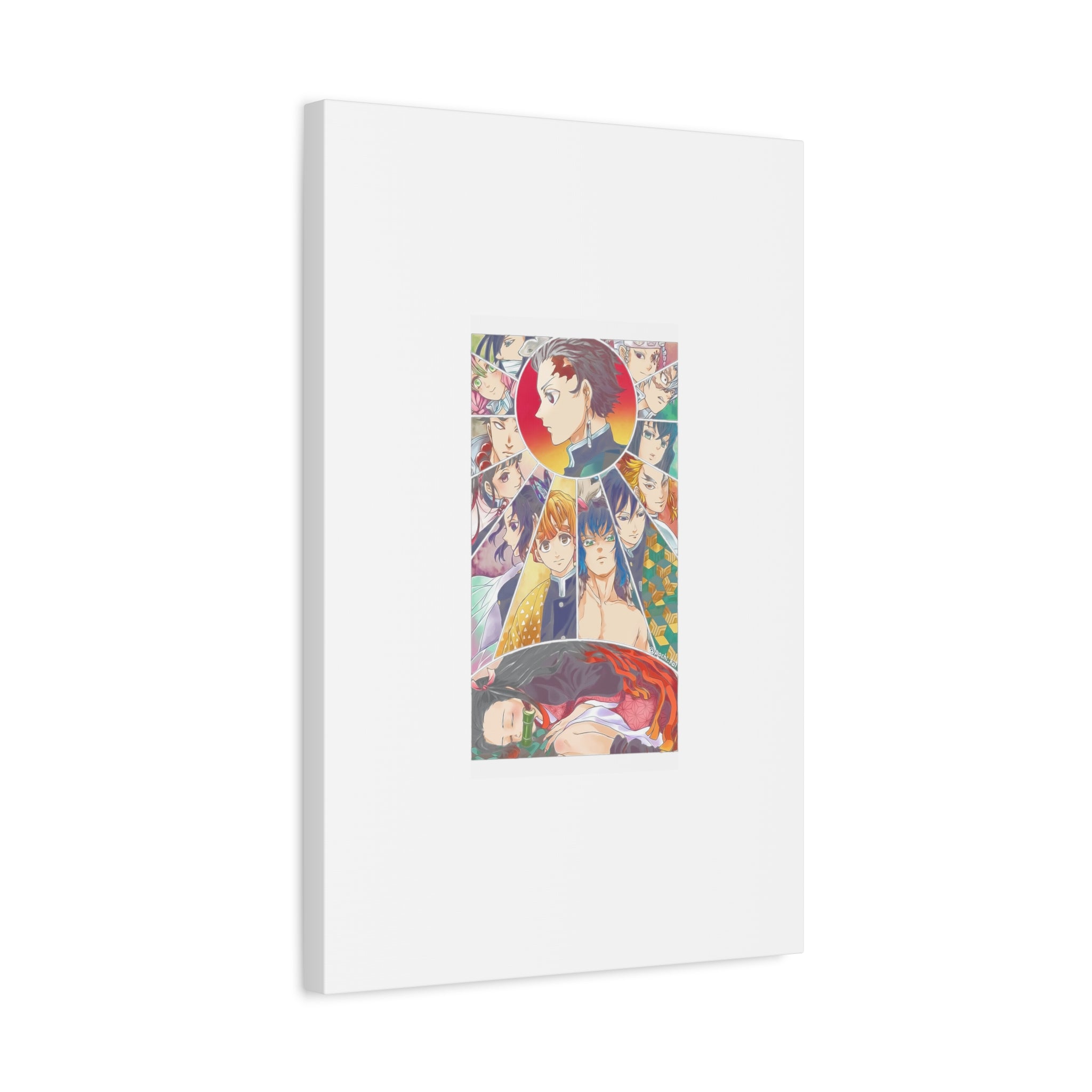 Anime Character Collage Matte Canvas Print - Stretched Wall Art
