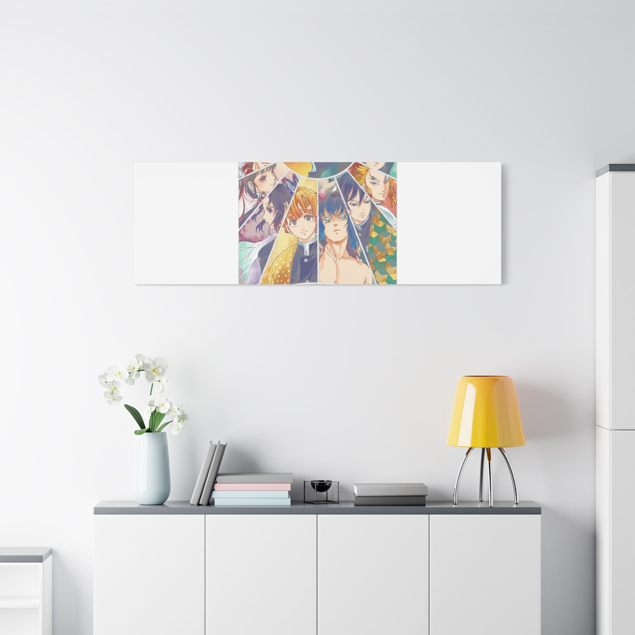 Anime Character Collage Matte Canvas Print - Stretched Wall Art