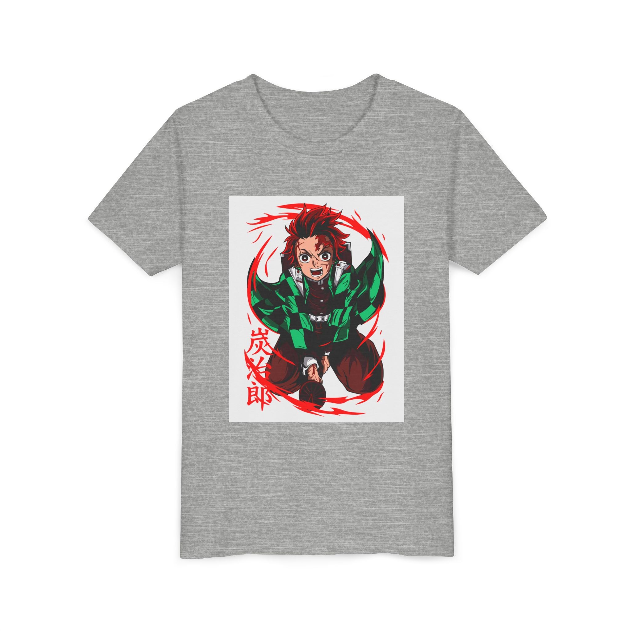 Youth Anime Character Tee — Action Pose Graphic Short Sleeve Shirt