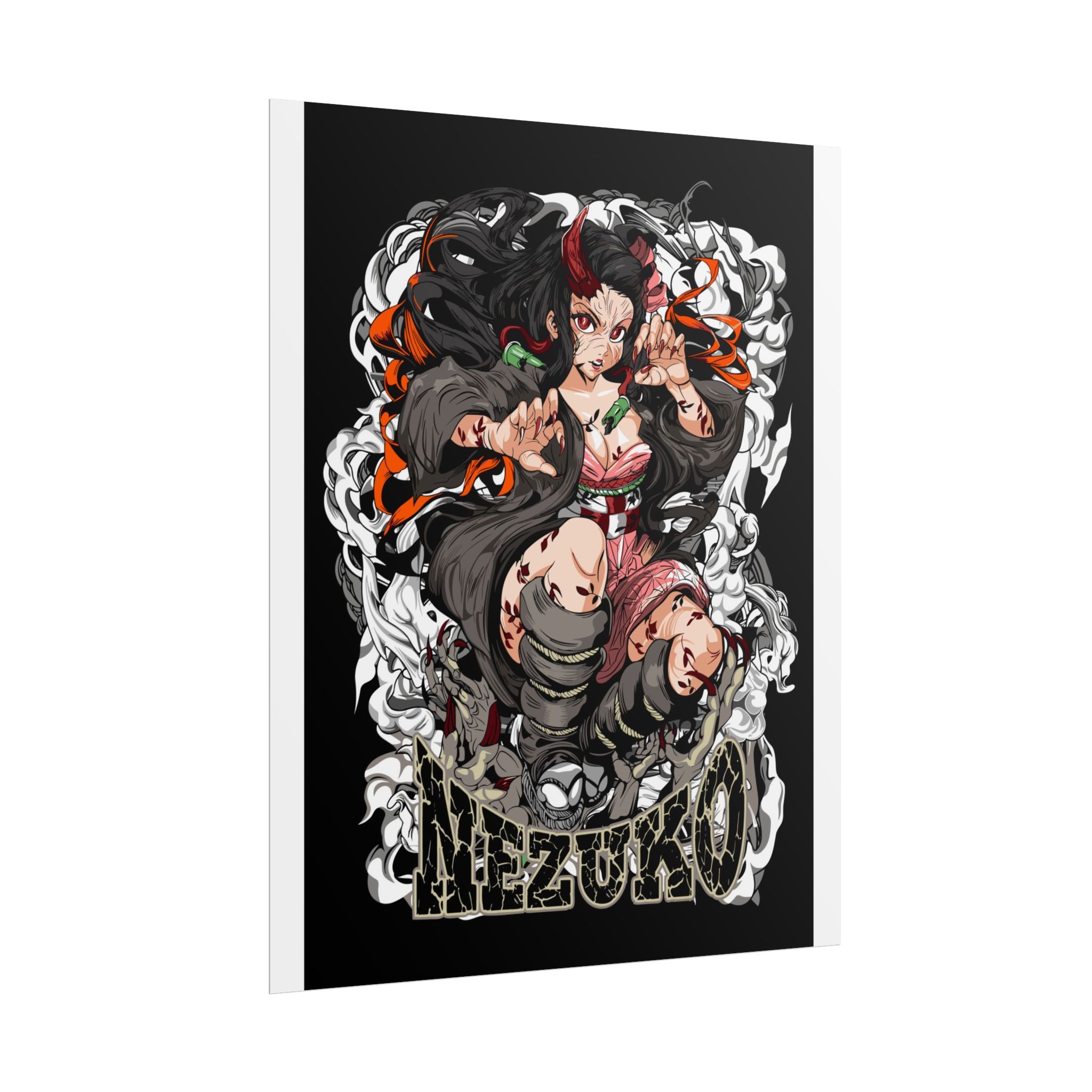 Nezuko Demon Girl Anime Poster — Rolled Collectible Wall Art