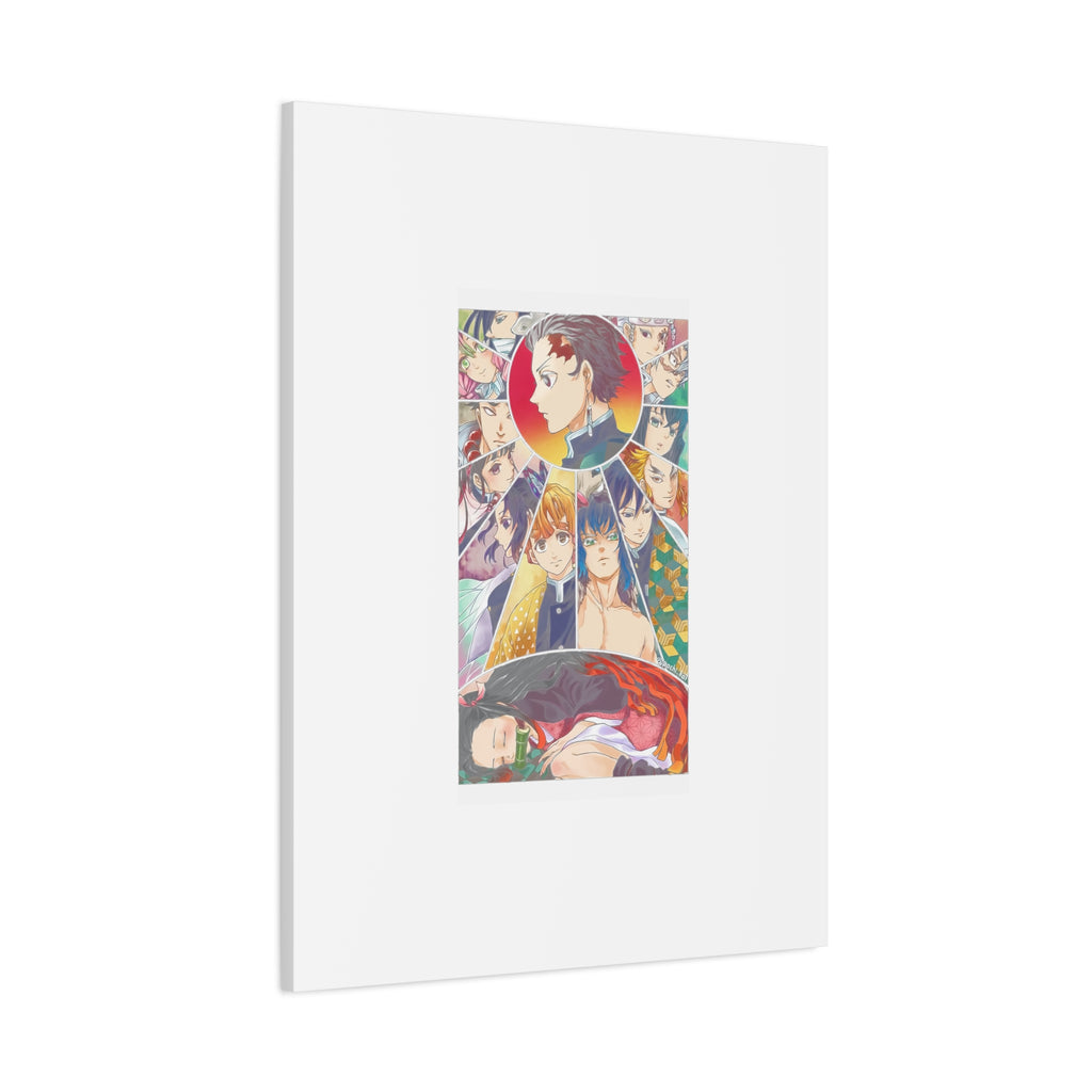 Anime Character Collage Matte Canvas Print - Stretched Wall Art