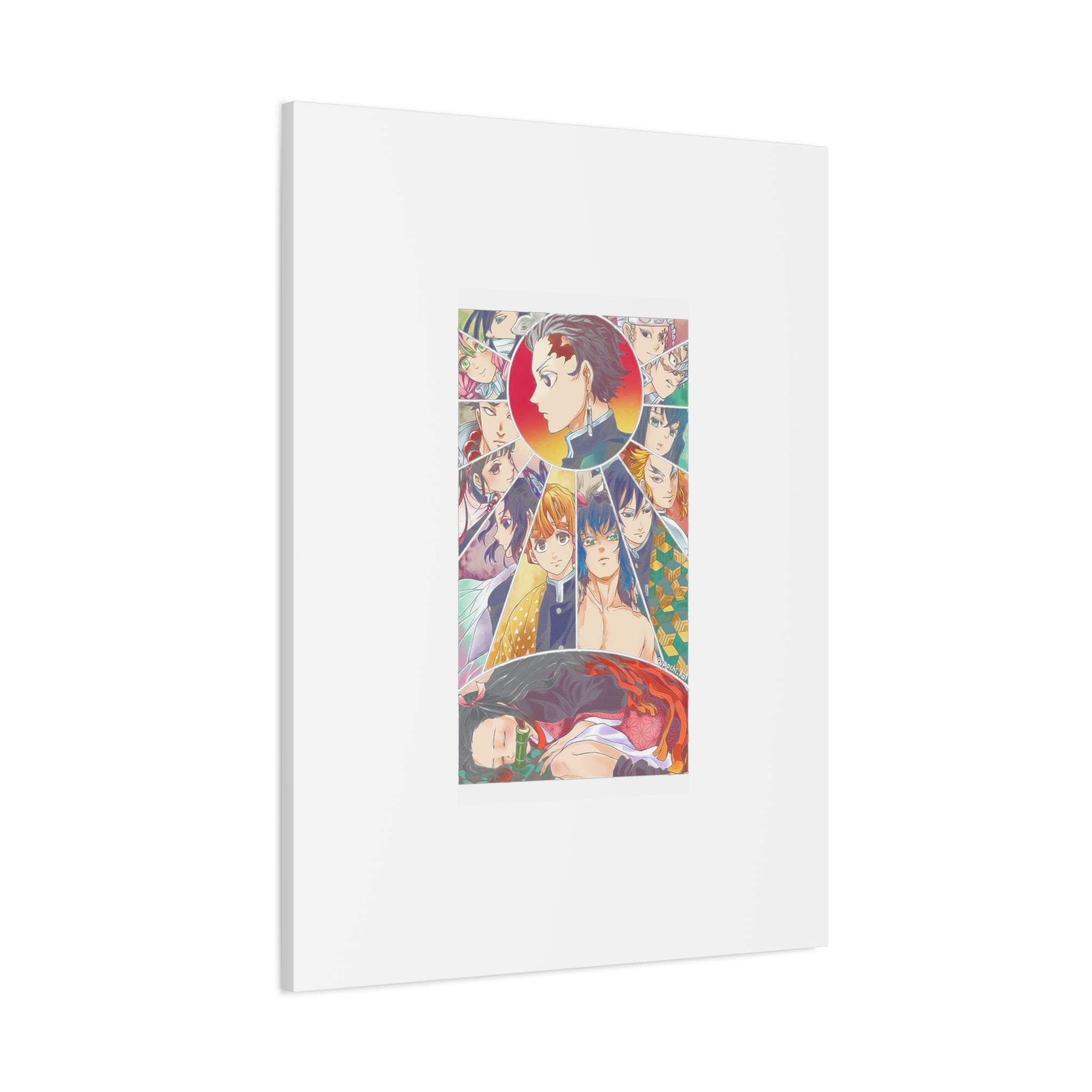 Anime Character Collage Matte Canvas Print - Stretched Wall Art