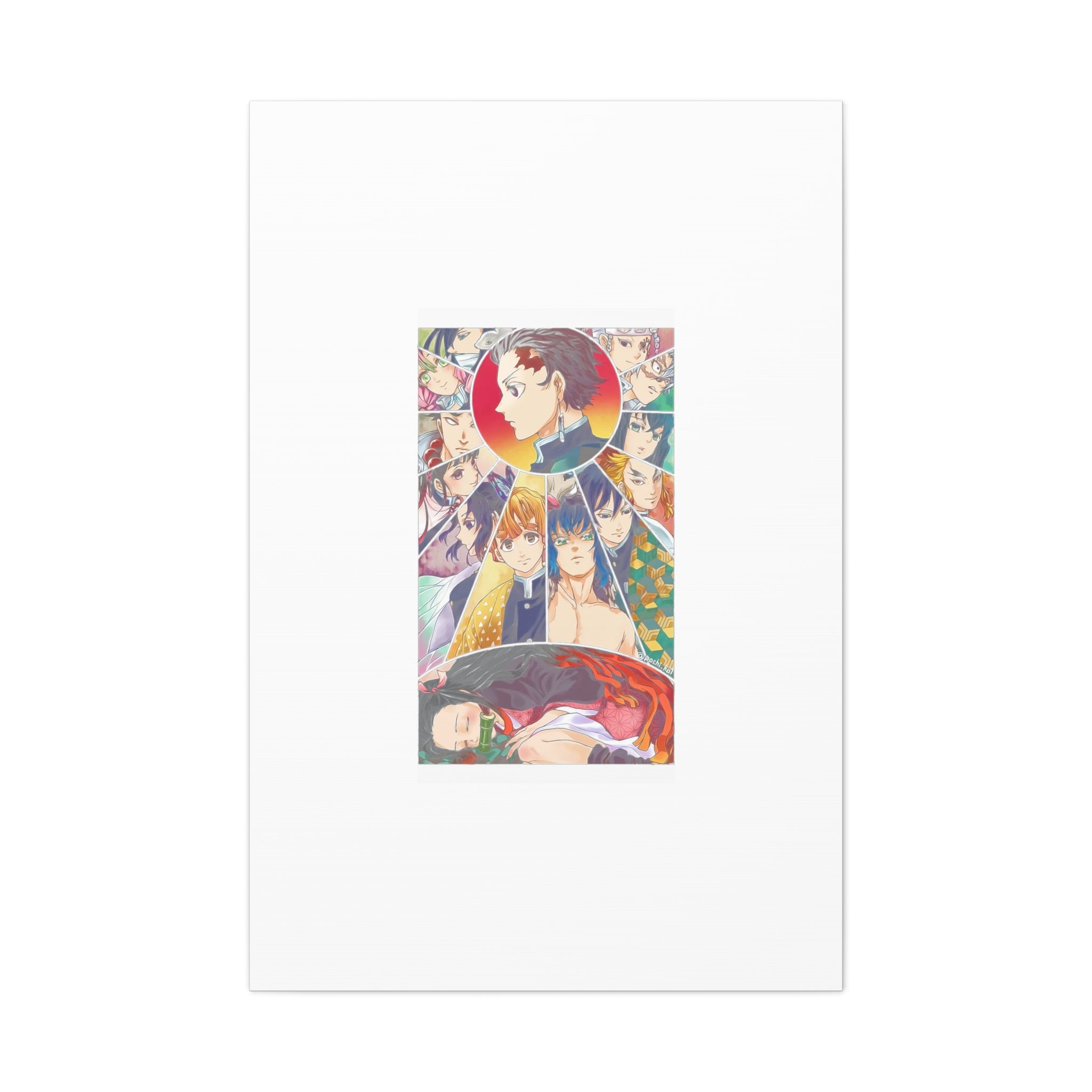 Anime Character Collage Matte Canvas Print - Stretched Wall Art