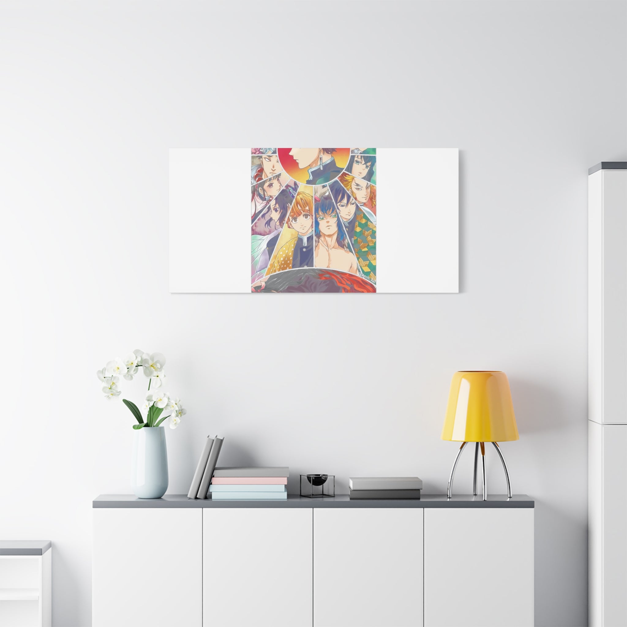 Anime Character Collage Matte Canvas Print - Stretched Wall Art