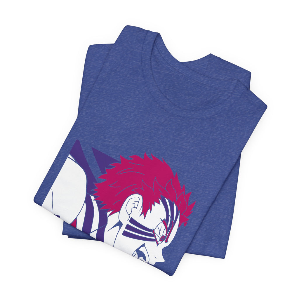 Anime Tiger Face T‑Shirt — Stylized Red & Purple Graphic Tee