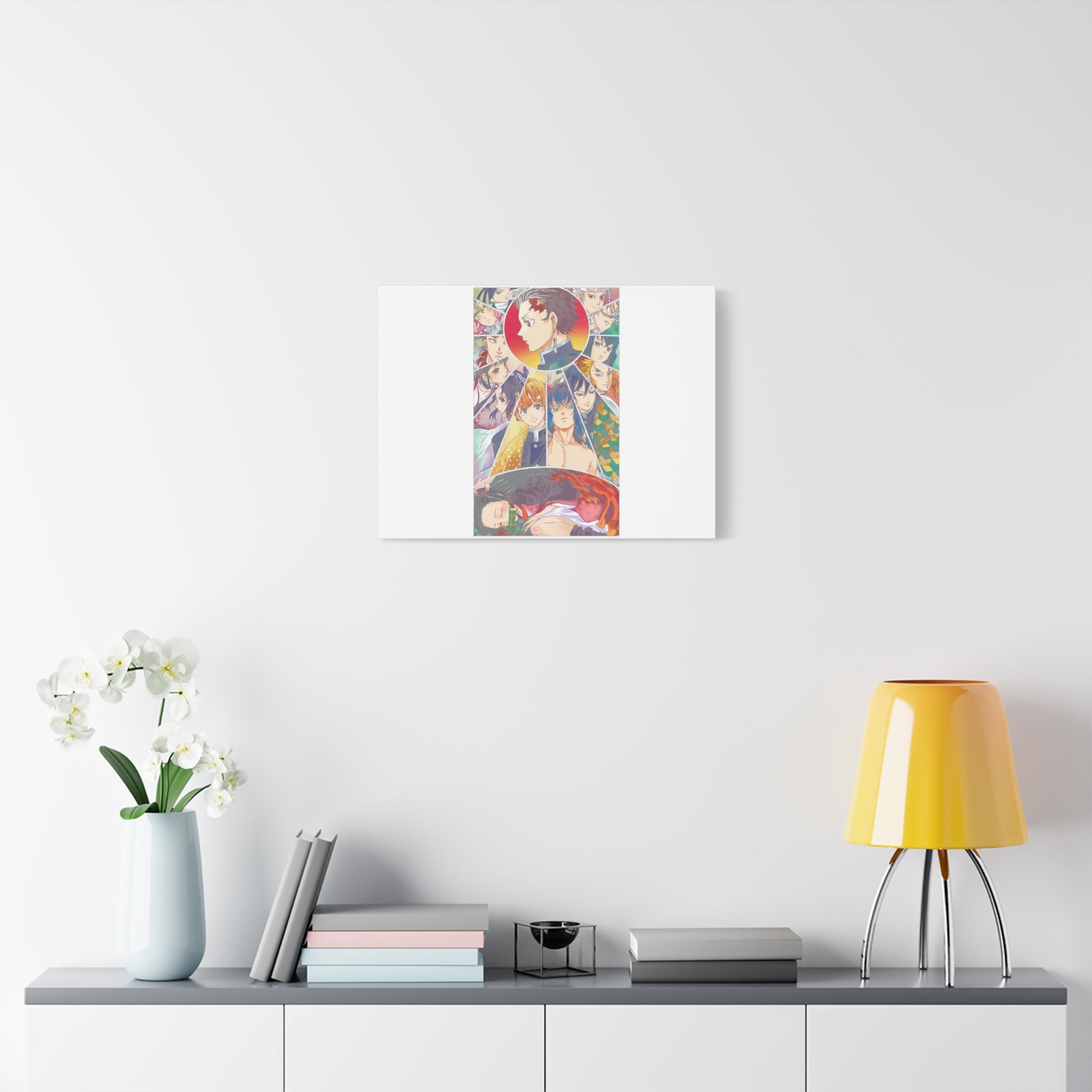 Anime Character Collage Matte Canvas Print - Stretched Wall Art