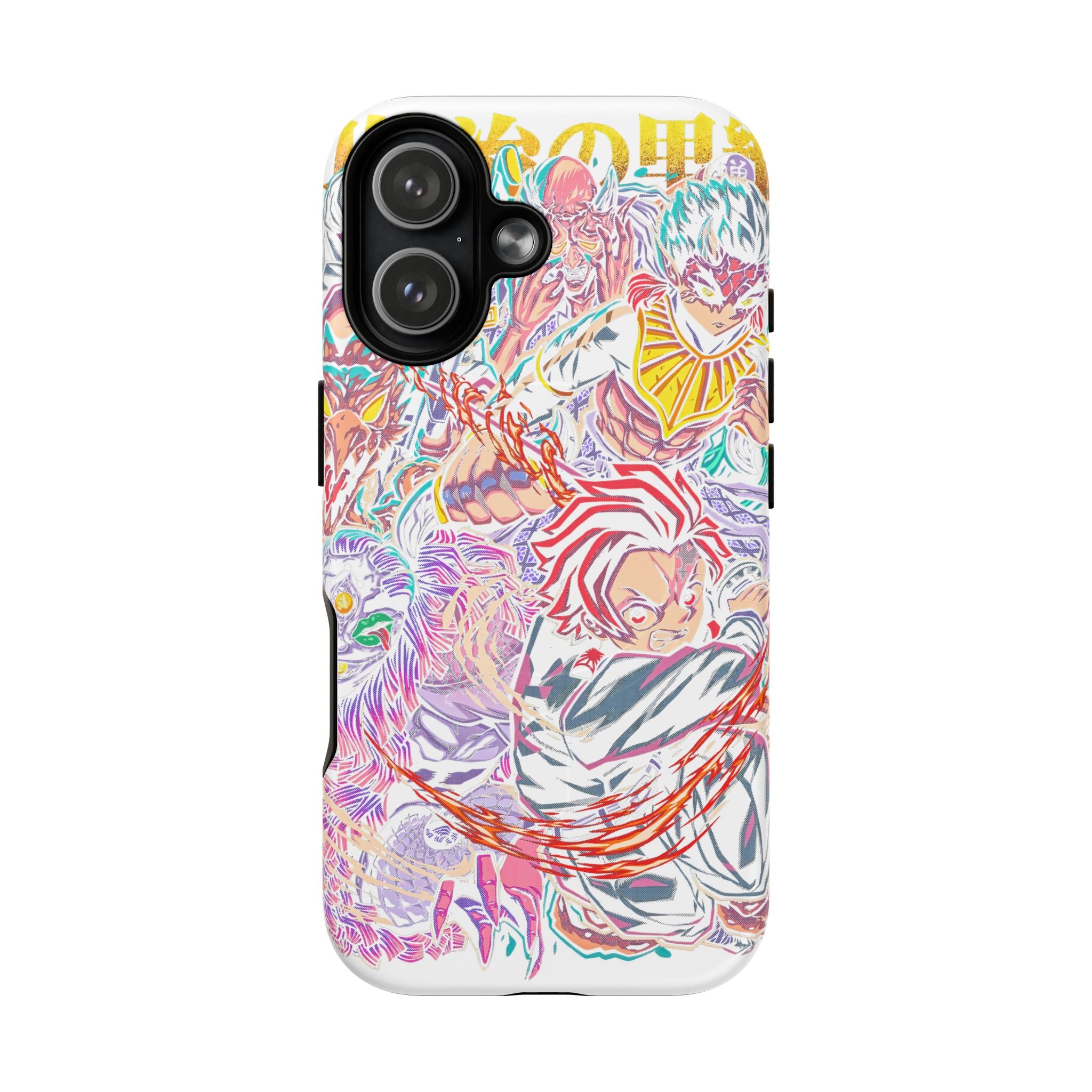 Anime Battle Phone Case — Colorful Demon Slayer Collage Magnetic Case