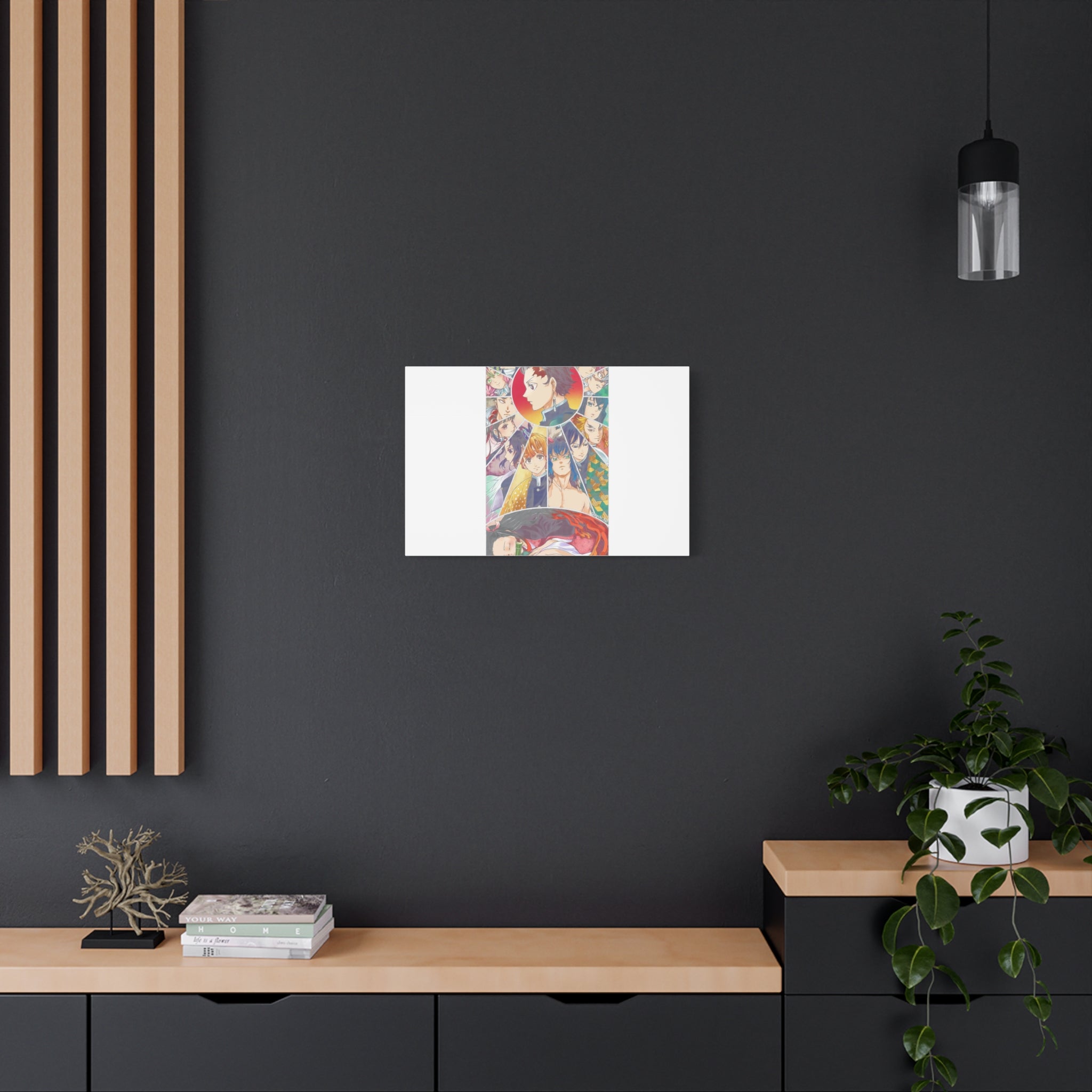 Anime Character Collage Matte Canvas Print - Stretched Wall Art
