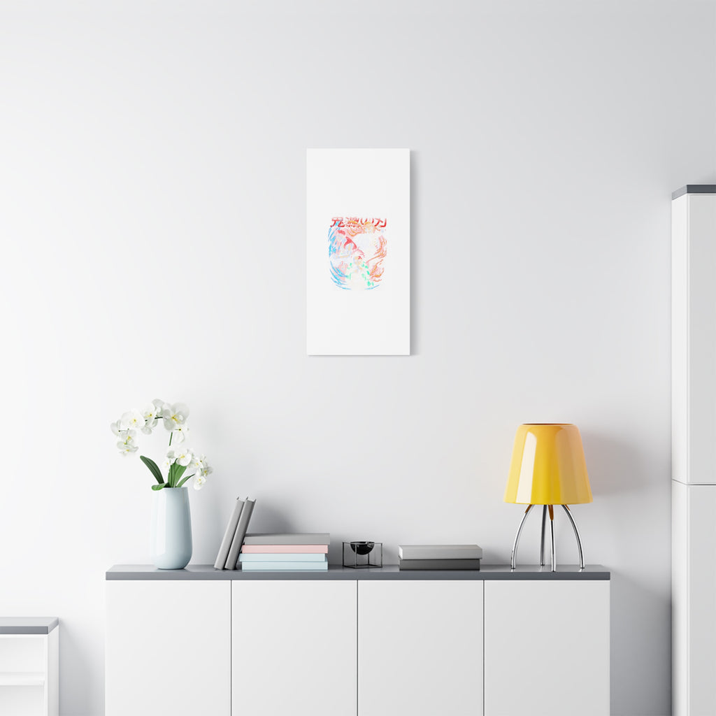 Anime Canvas Wall Art — Demon Slayer Tanjiro & Rengoku Matte Stretched Print