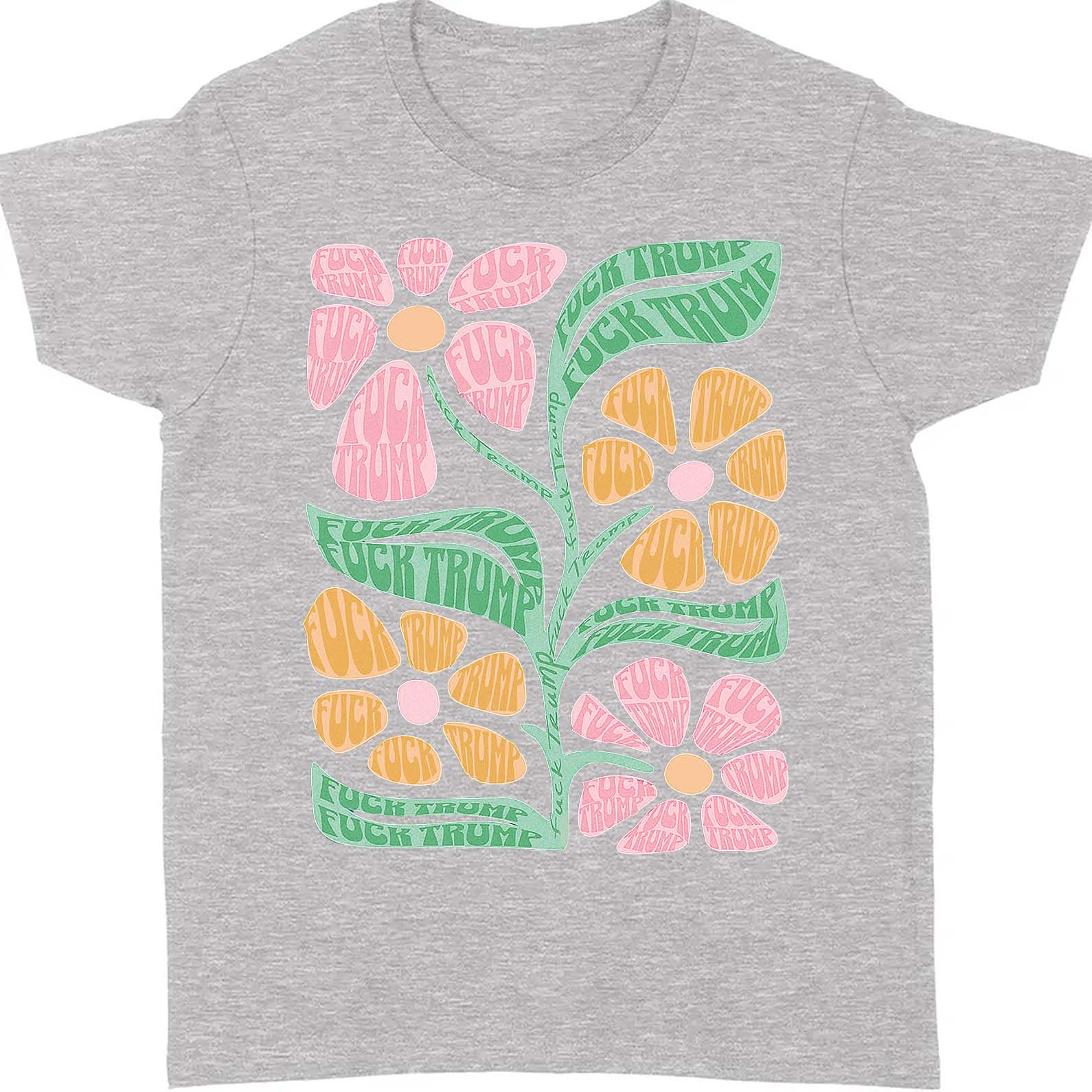 Subtle Floral 8647 Anti Trump Shirt – Progressive Fuck Trump Tee For Democrats And Pro-Democracy Supporters Dark Shirt 682197