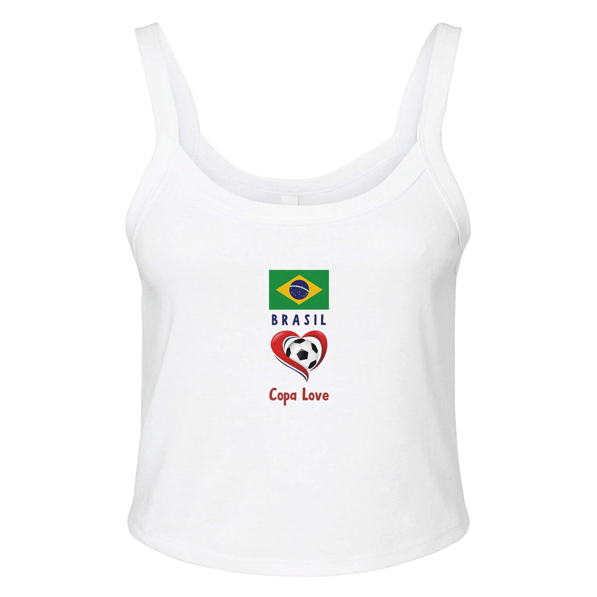 BRASIL - Copa Love Women's Ribbed Scoop Tank | Bella + Canvas