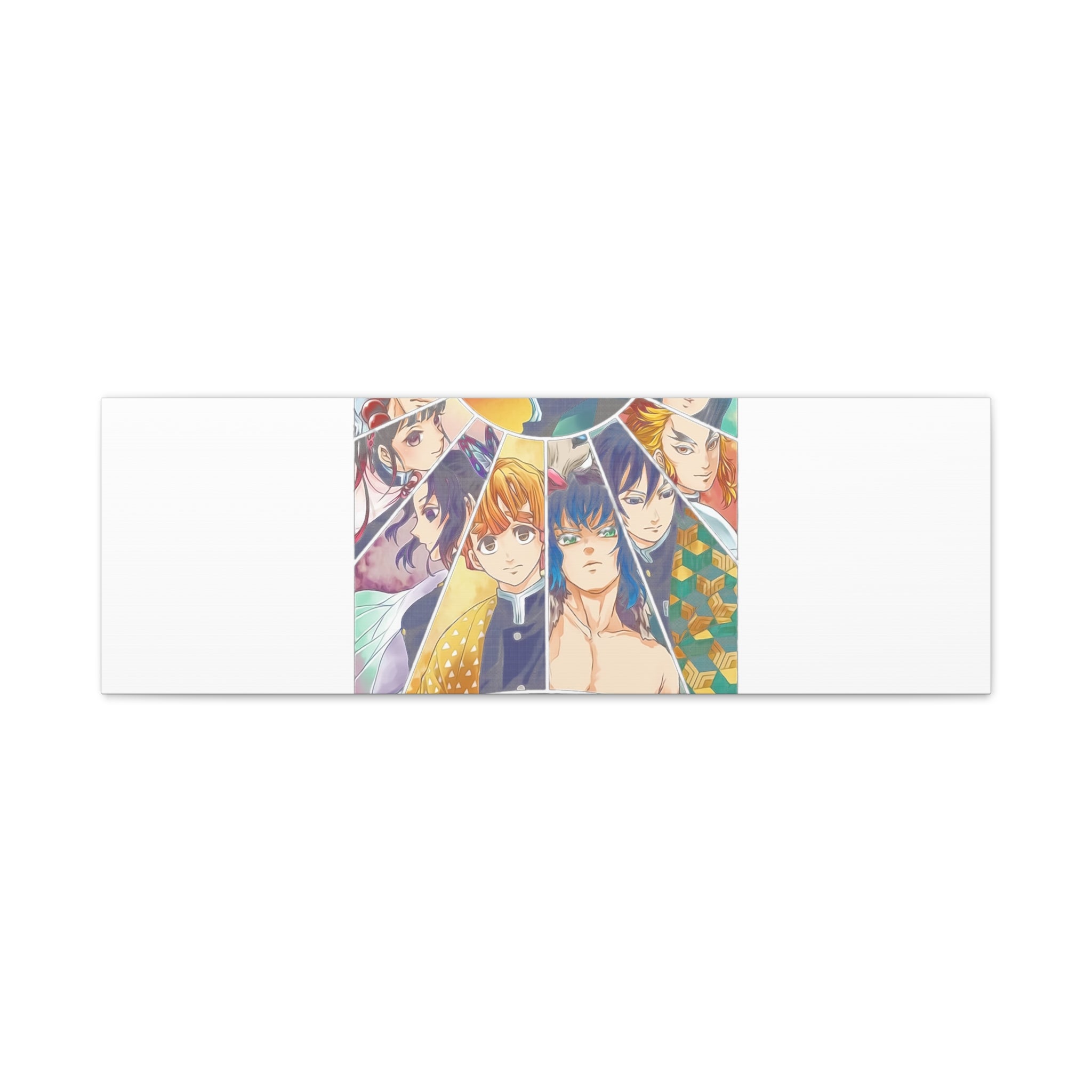 Anime Character Collage Matte Canvas Print - Stretched Wall Art