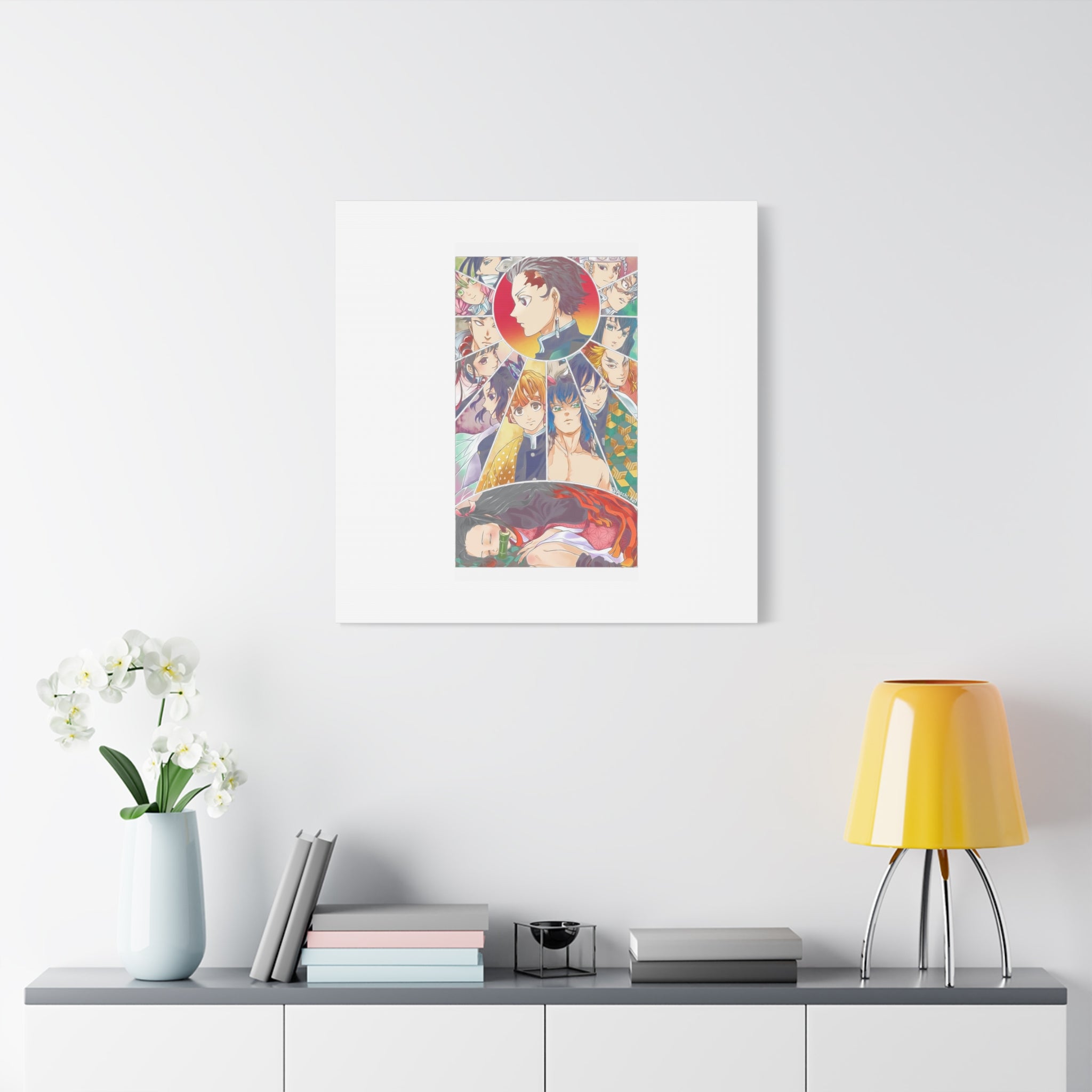 Anime Character Collage Matte Canvas Print - Stretched Wall Art