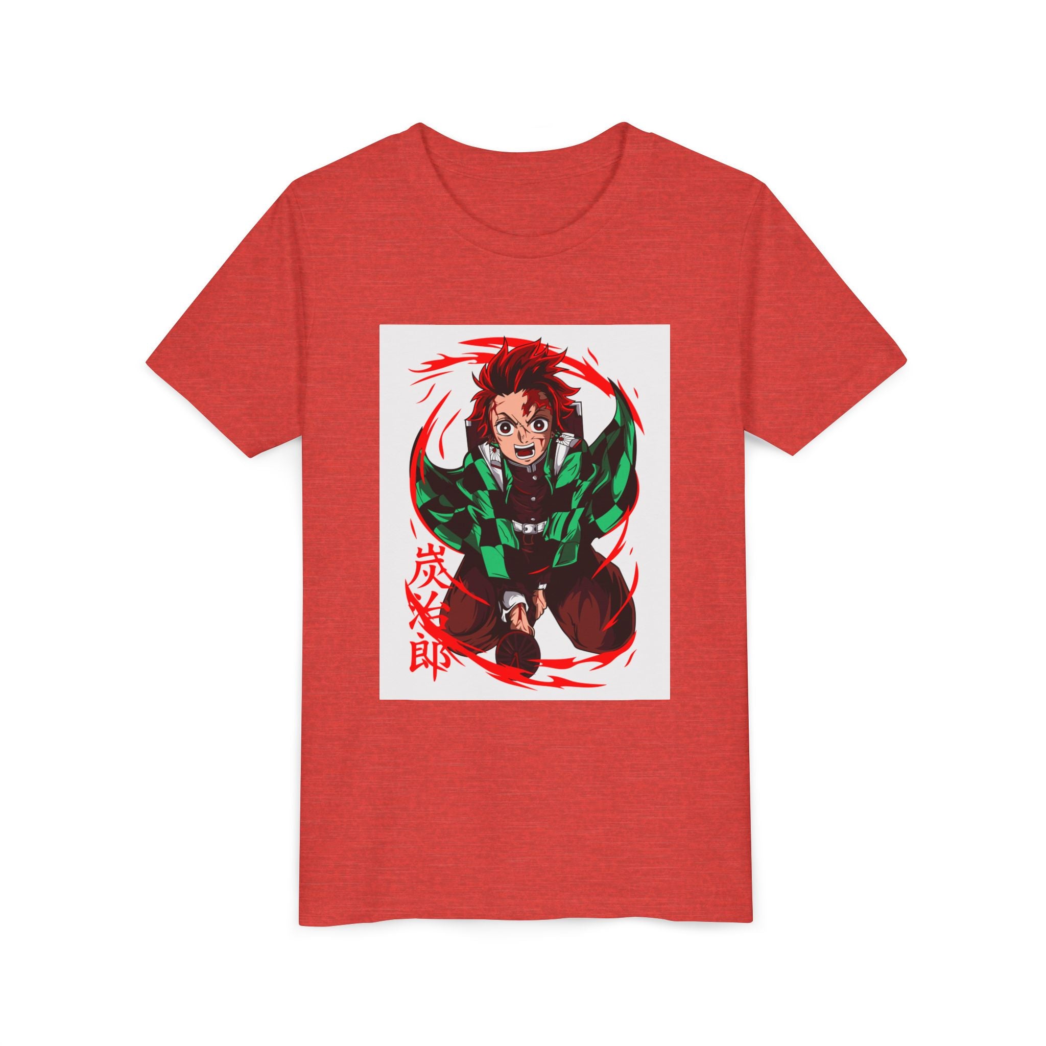 Youth Anime Character Tee — Action Pose Graphic Short Sleeve Shirt