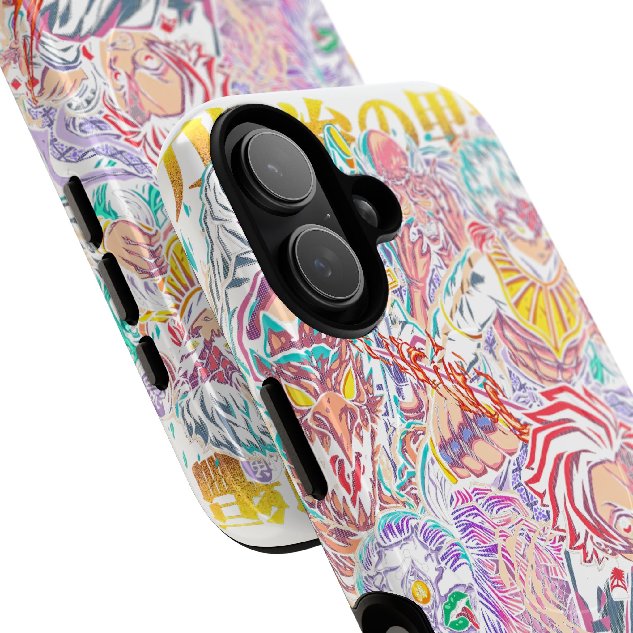 Anime Battle Phone Case — Colorful Demon Slayer Collage Magnetic Case