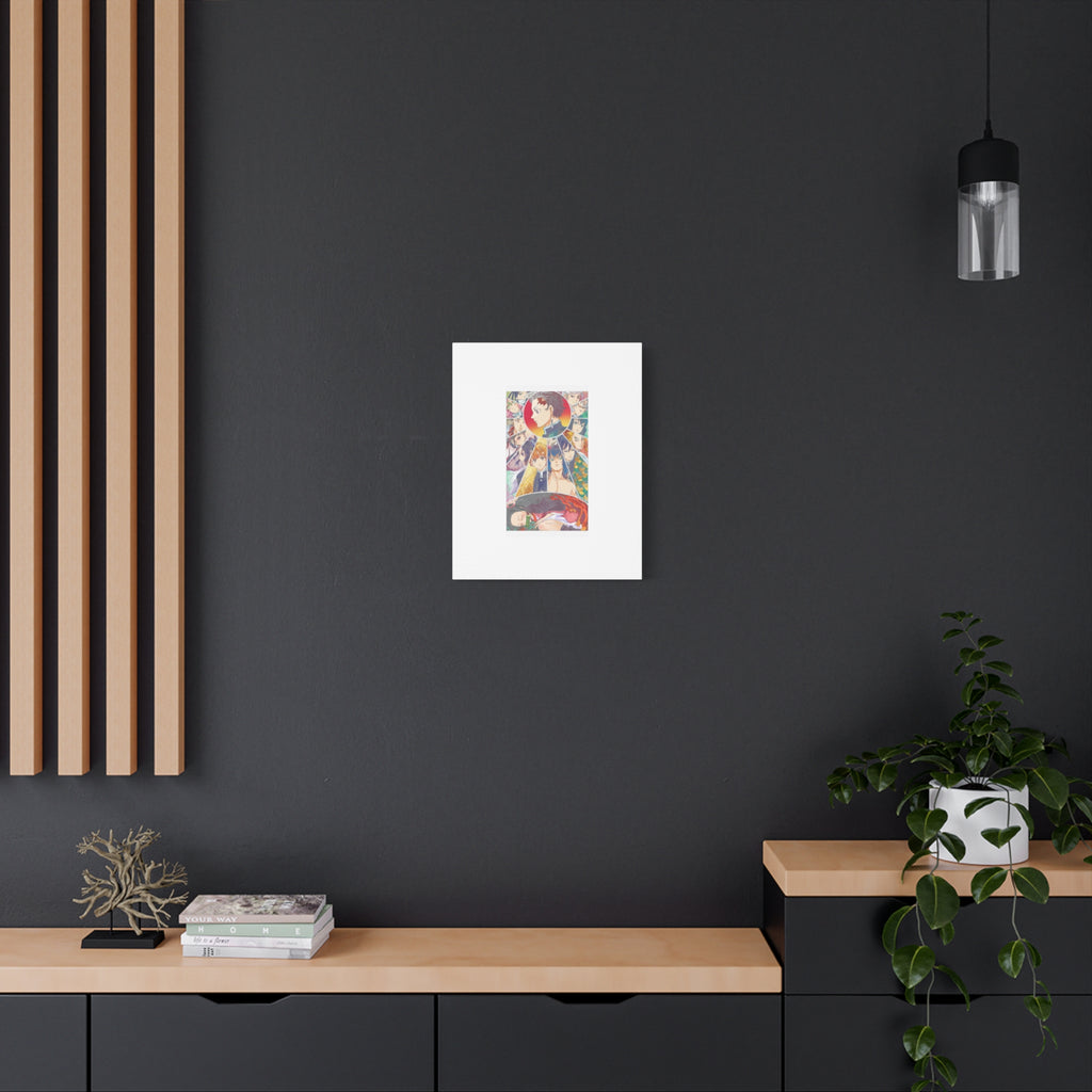 Anime Character Collage Matte Canvas Print - Stretched Wall Art