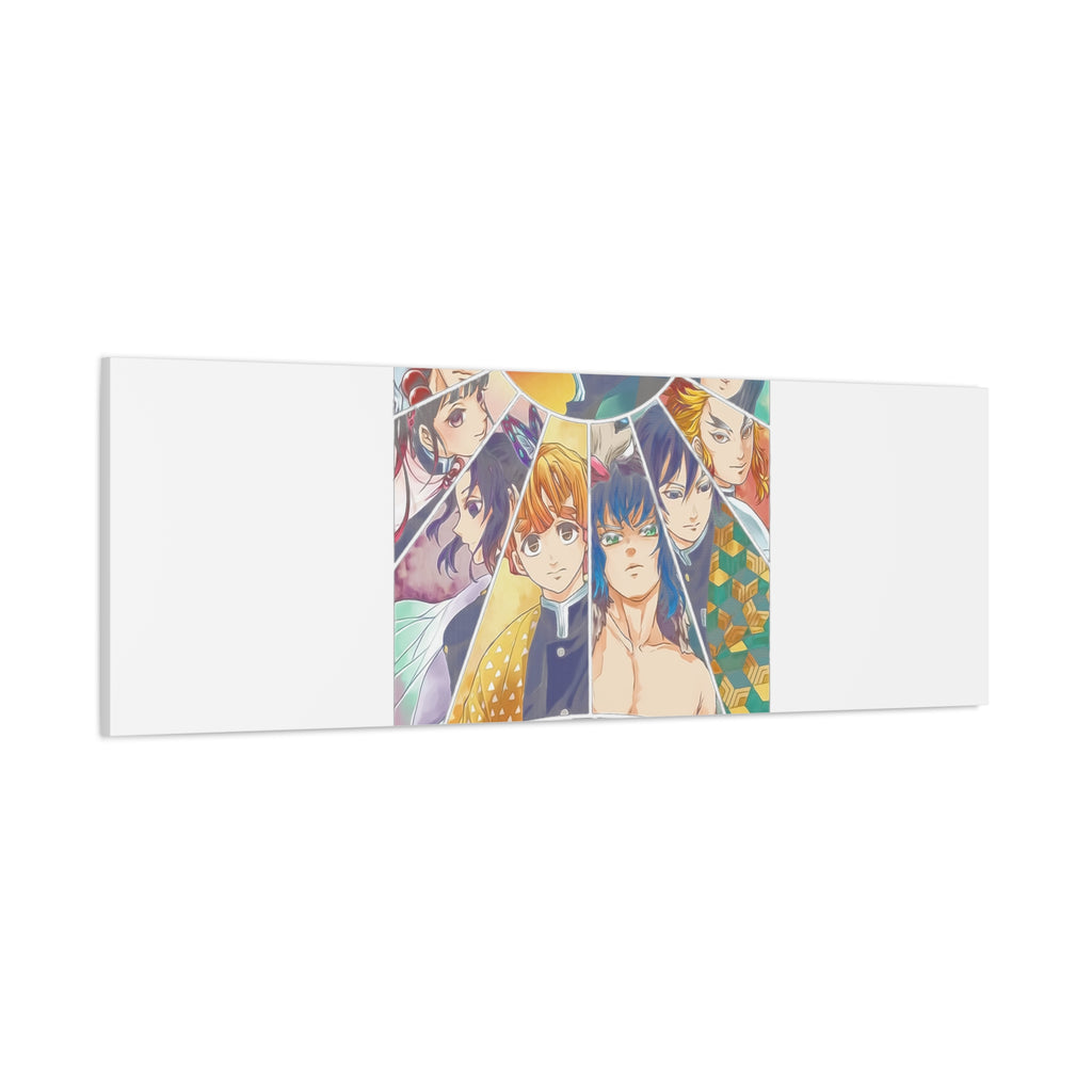 Anime Character Collage Matte Canvas Print - Stretched Wall Art