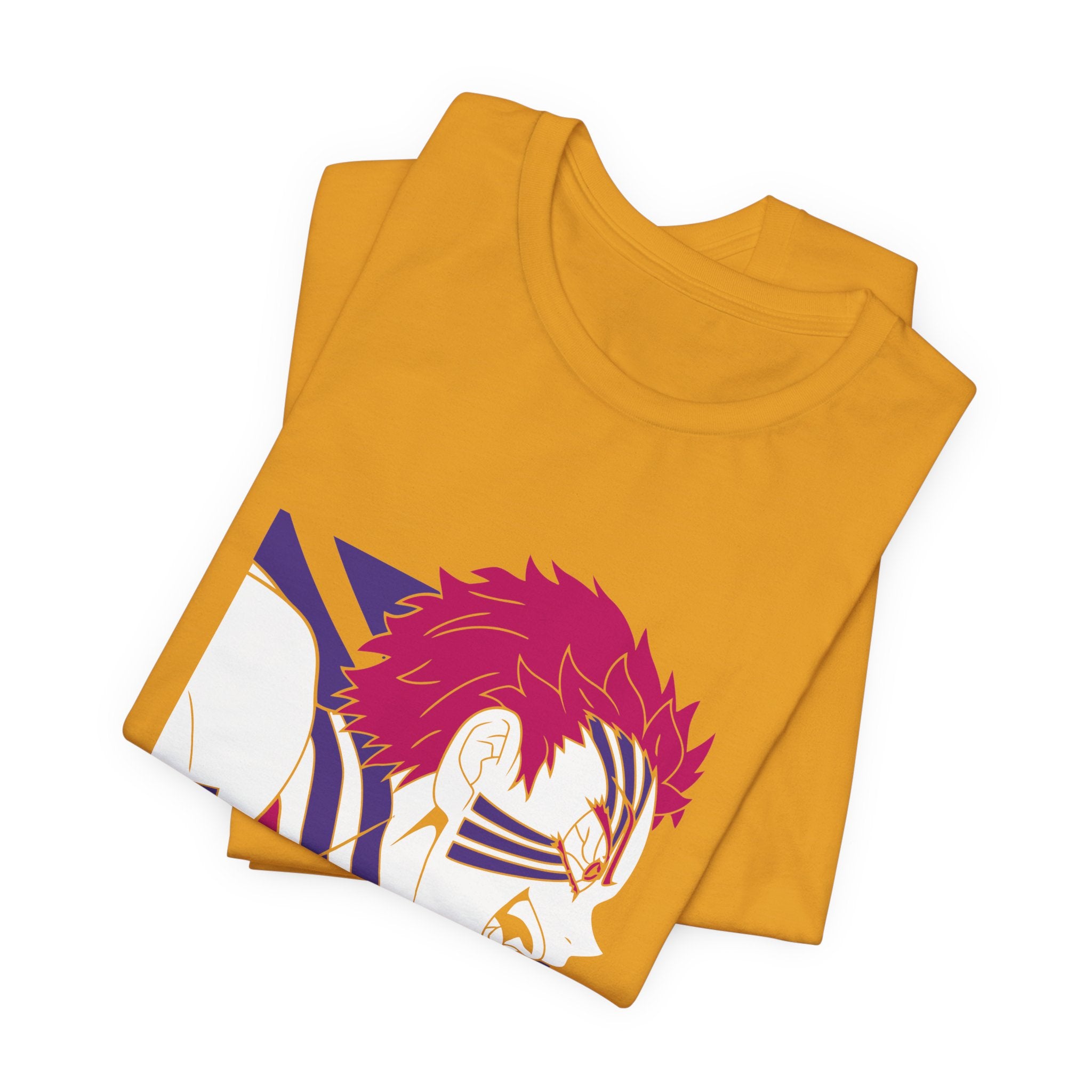 Anime Tiger Face T‑Shirt — Stylized Red & Purple Graphic Tee