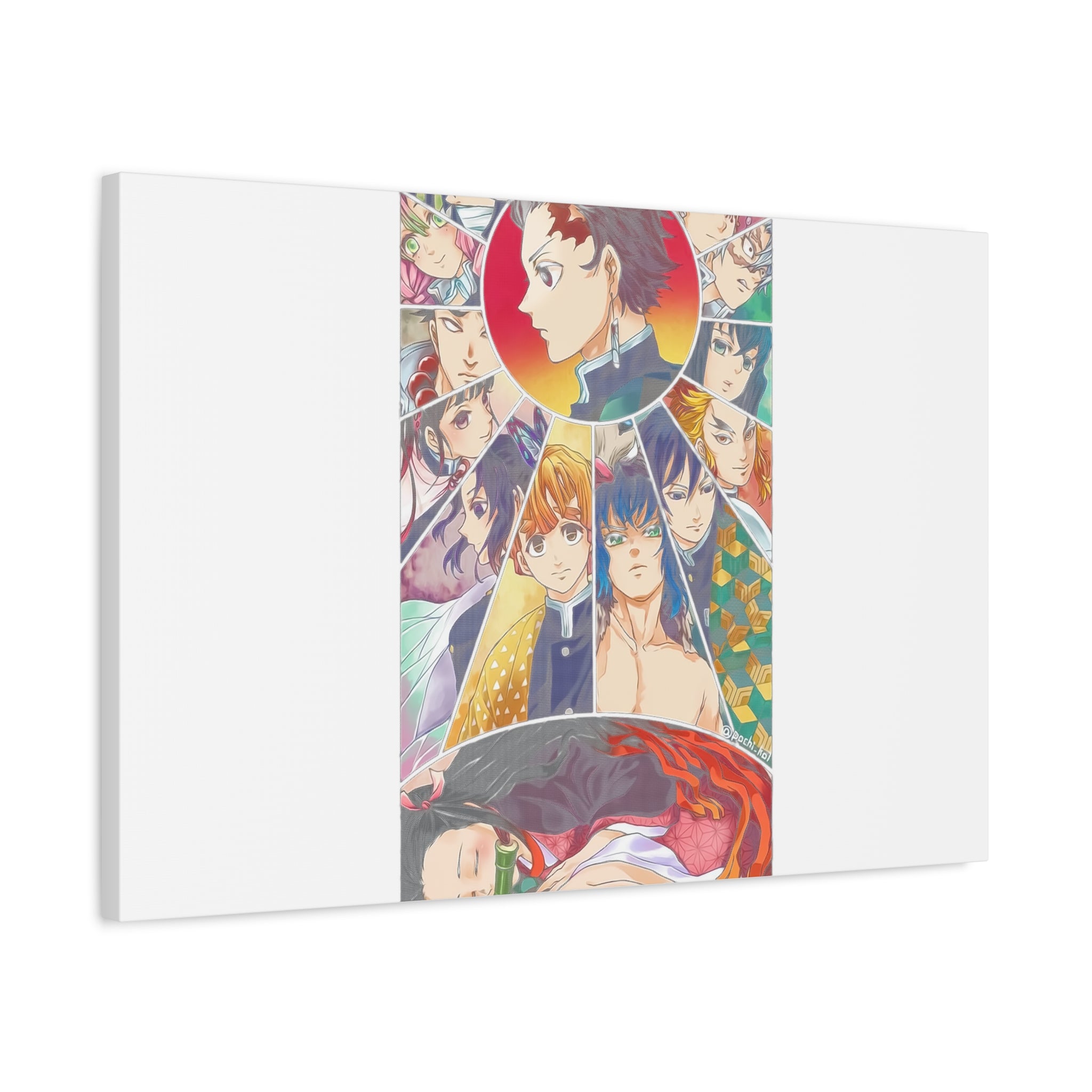 Anime Character Collage Matte Canvas Print - Stretched Wall Art
