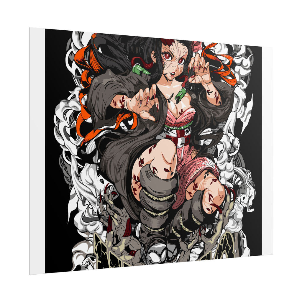 Nezuko Demon Girl Anime Poster — Rolled Collectible Wall Art